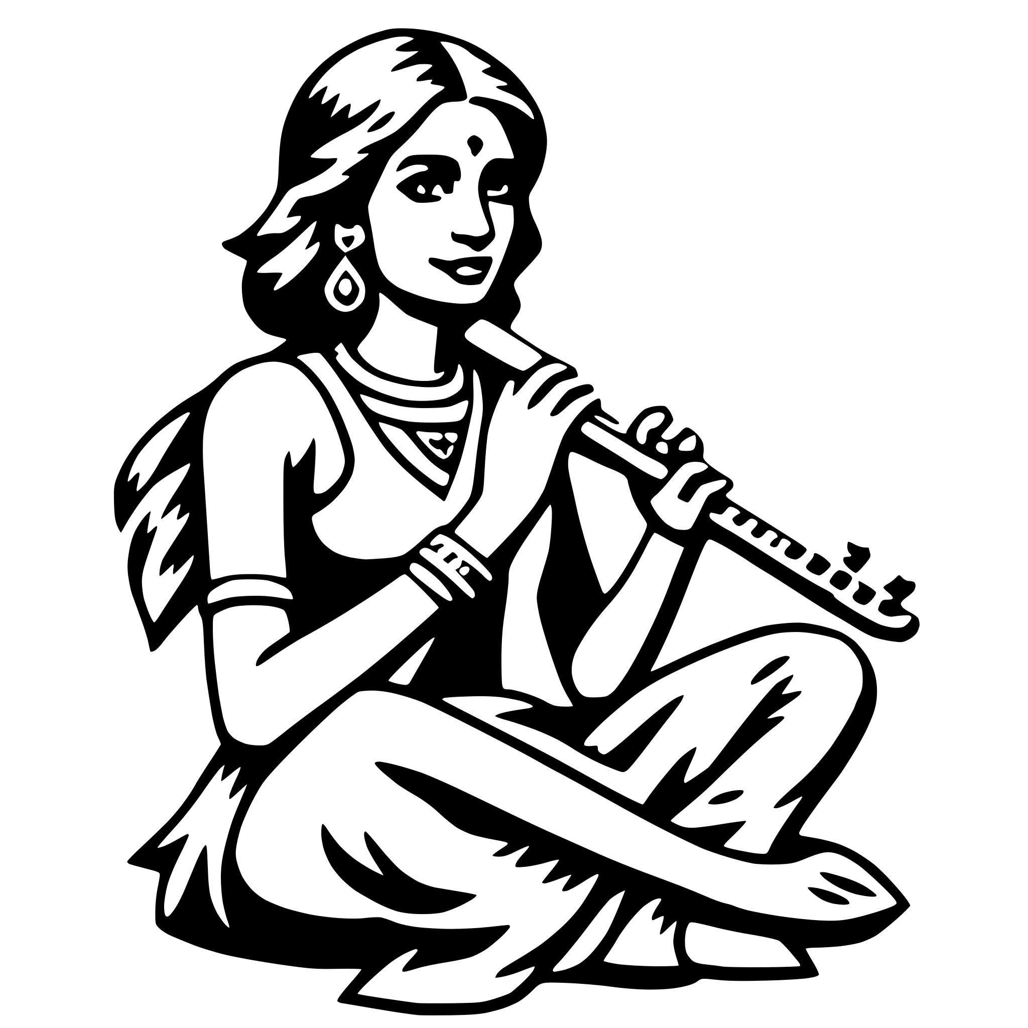 AI-generated SVG of a saraswati