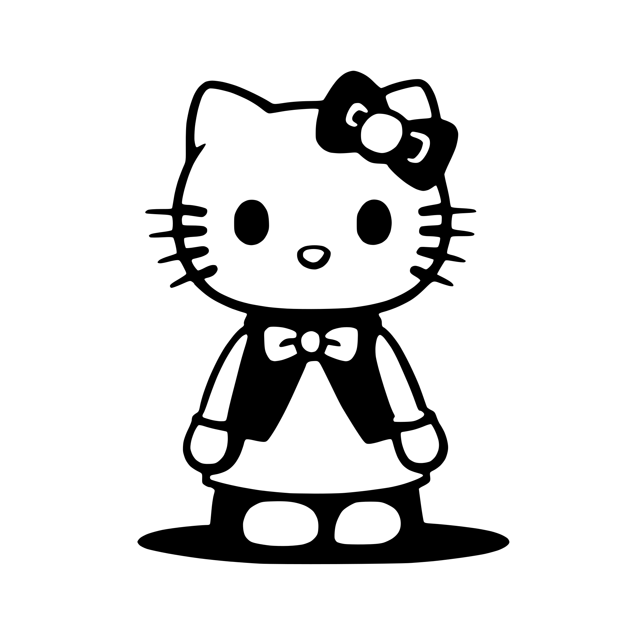 AI-generated SVG of a hello kitty halloween