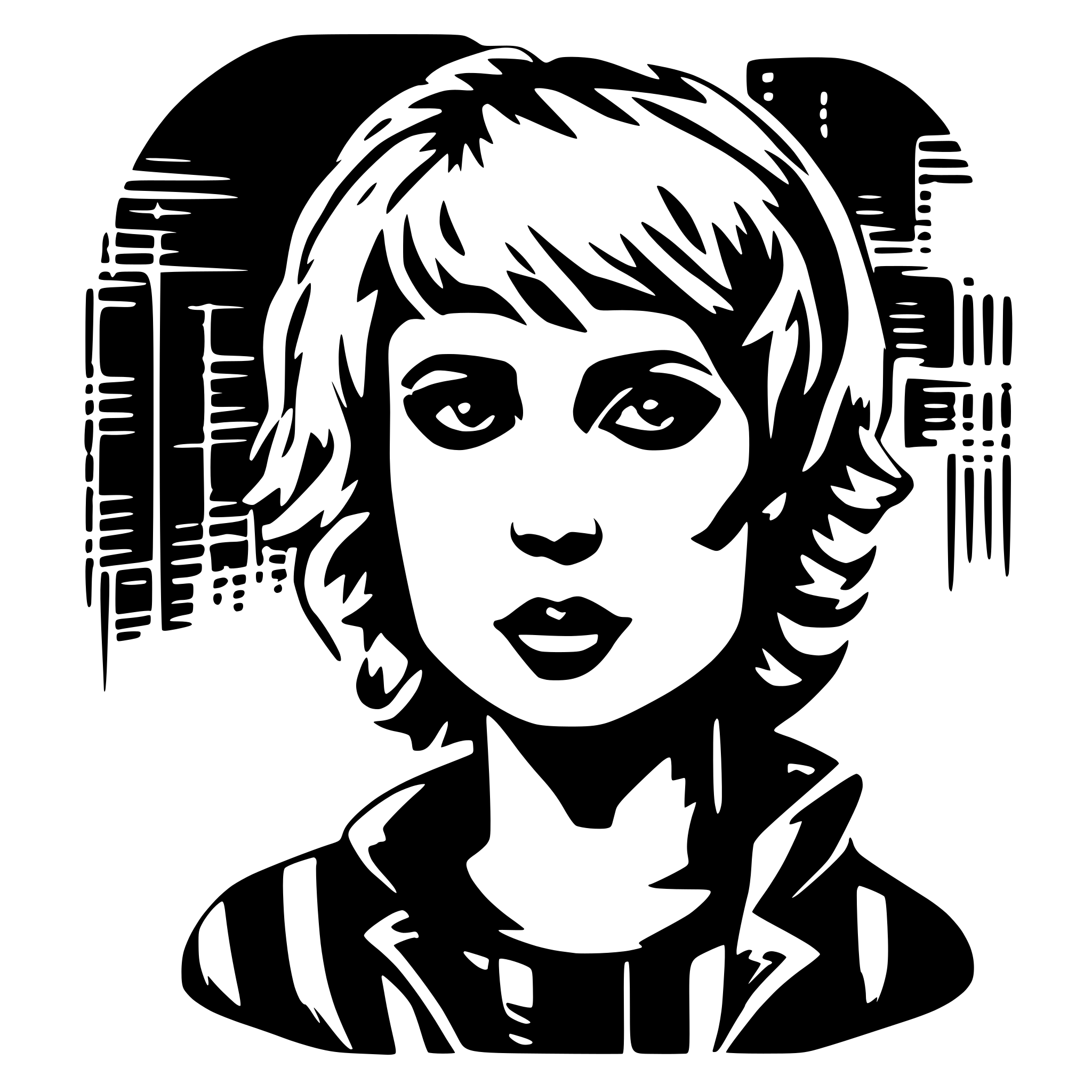 AI-generated SVG of a psylocibe