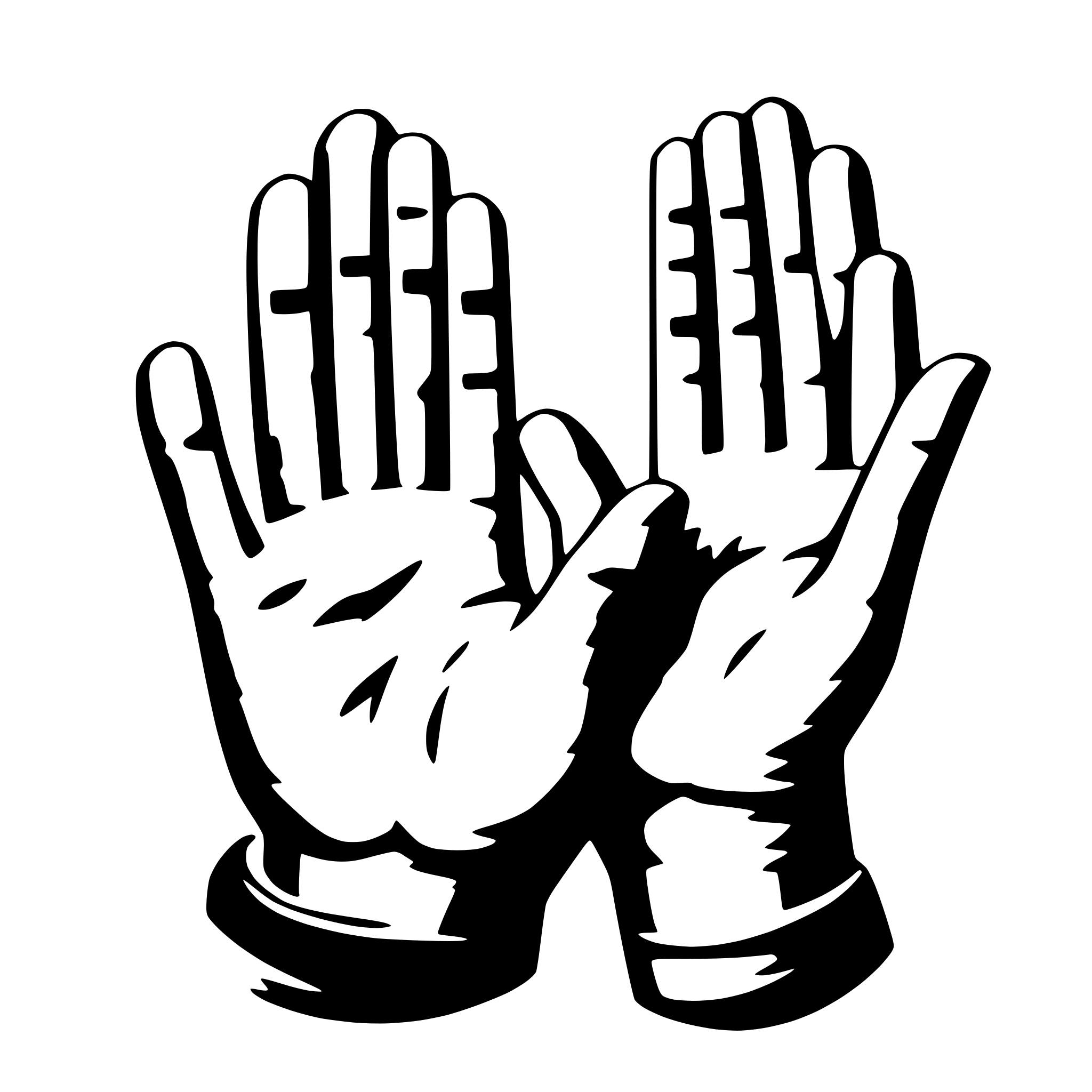 AI-generated SVG of a two open hands
