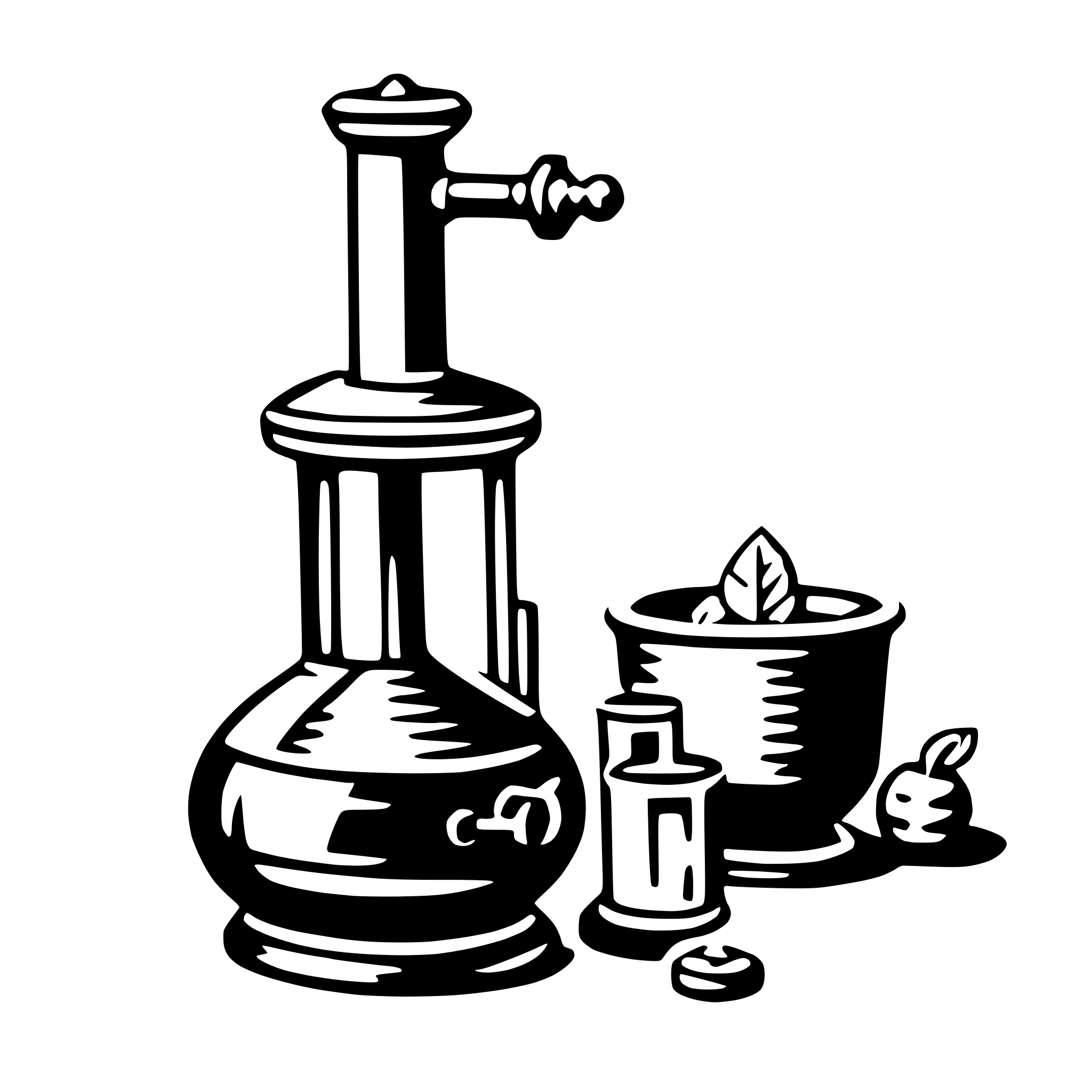 AI-generated SVG of 'alembic'