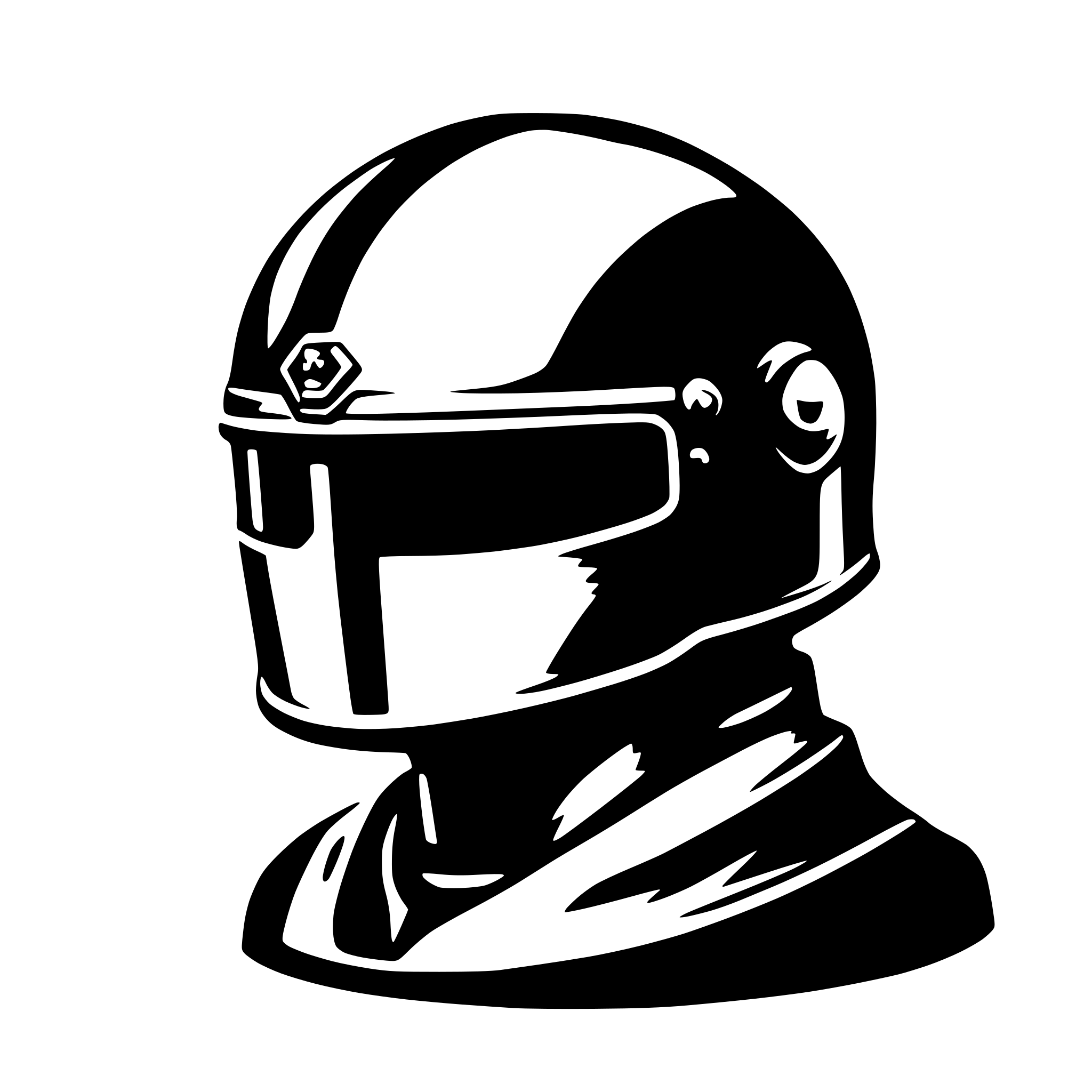 AI-generated SVG of a Helmet vector art, flat style illustration