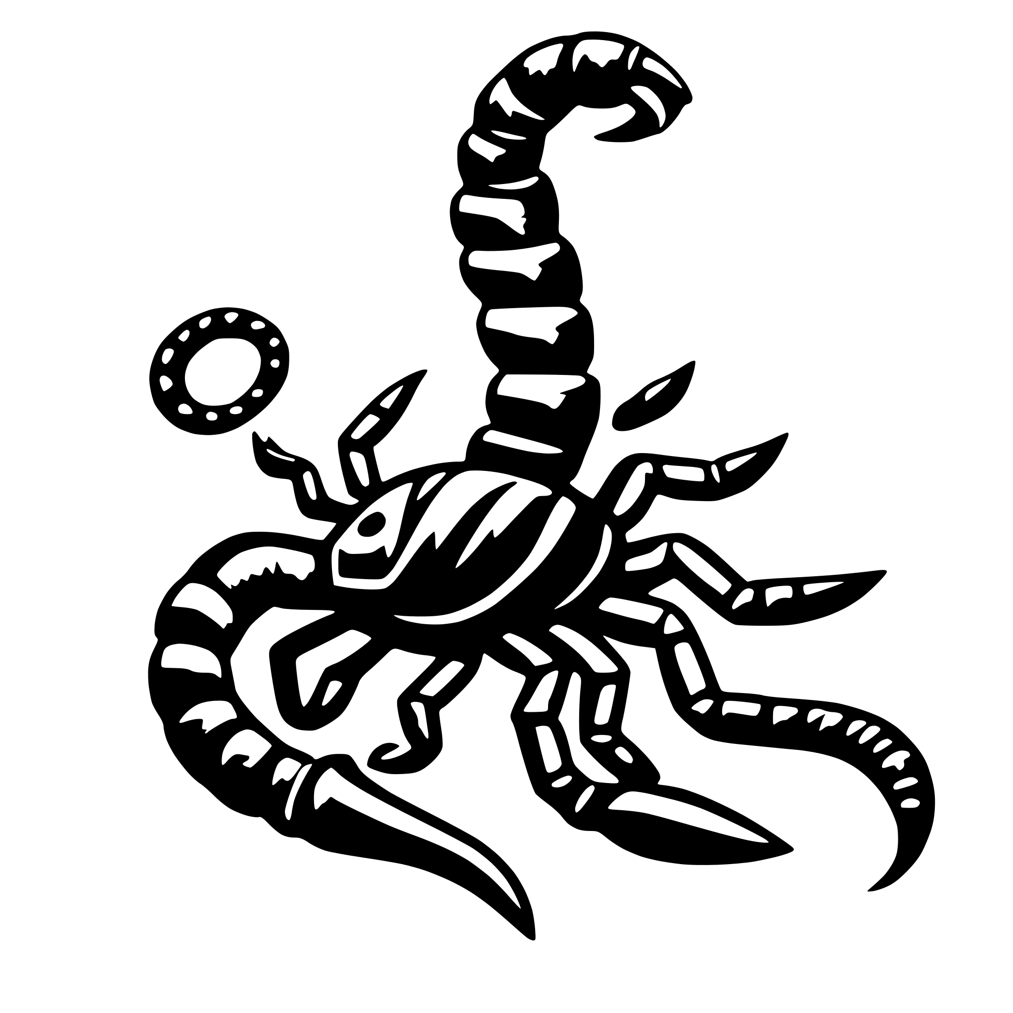AI-generated SVG of a scorpion