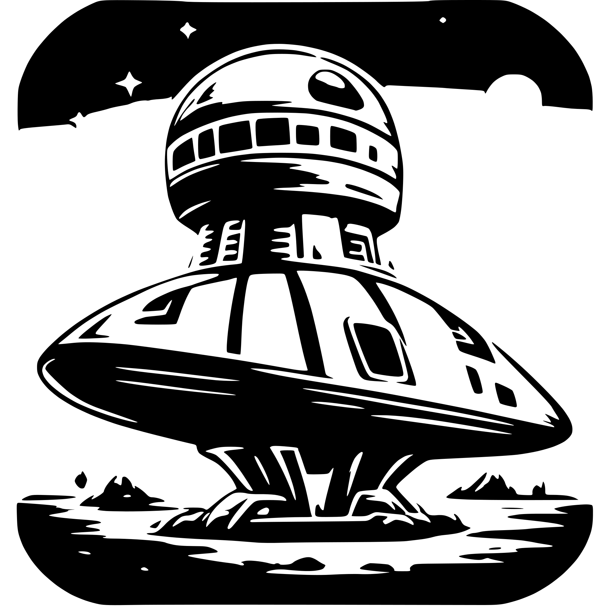 AI-generated SVG of 'alien space ship'