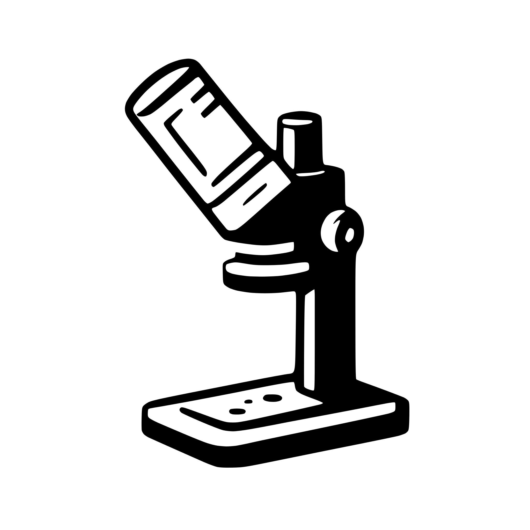AI-generated SVG of 'microscope with slide'