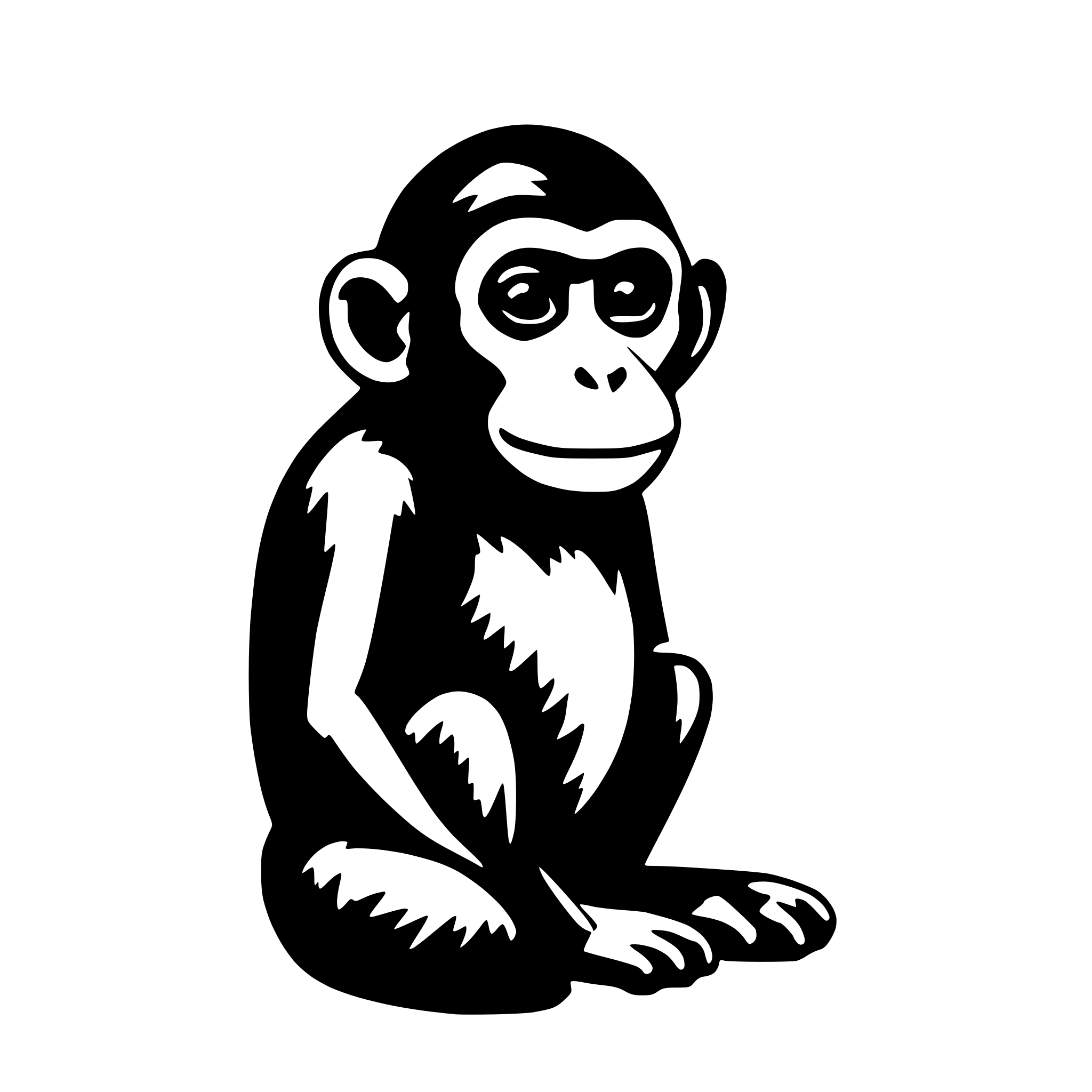 AI-generated SVG of 'monkey'