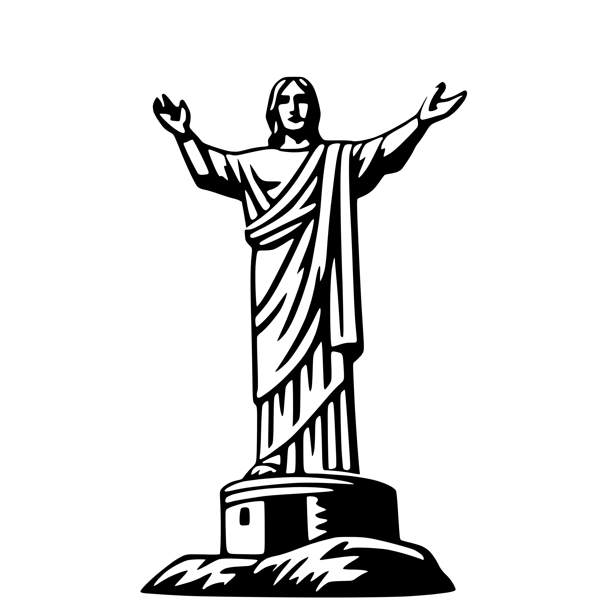 AI-generated SVG of 'christ the redeemer'