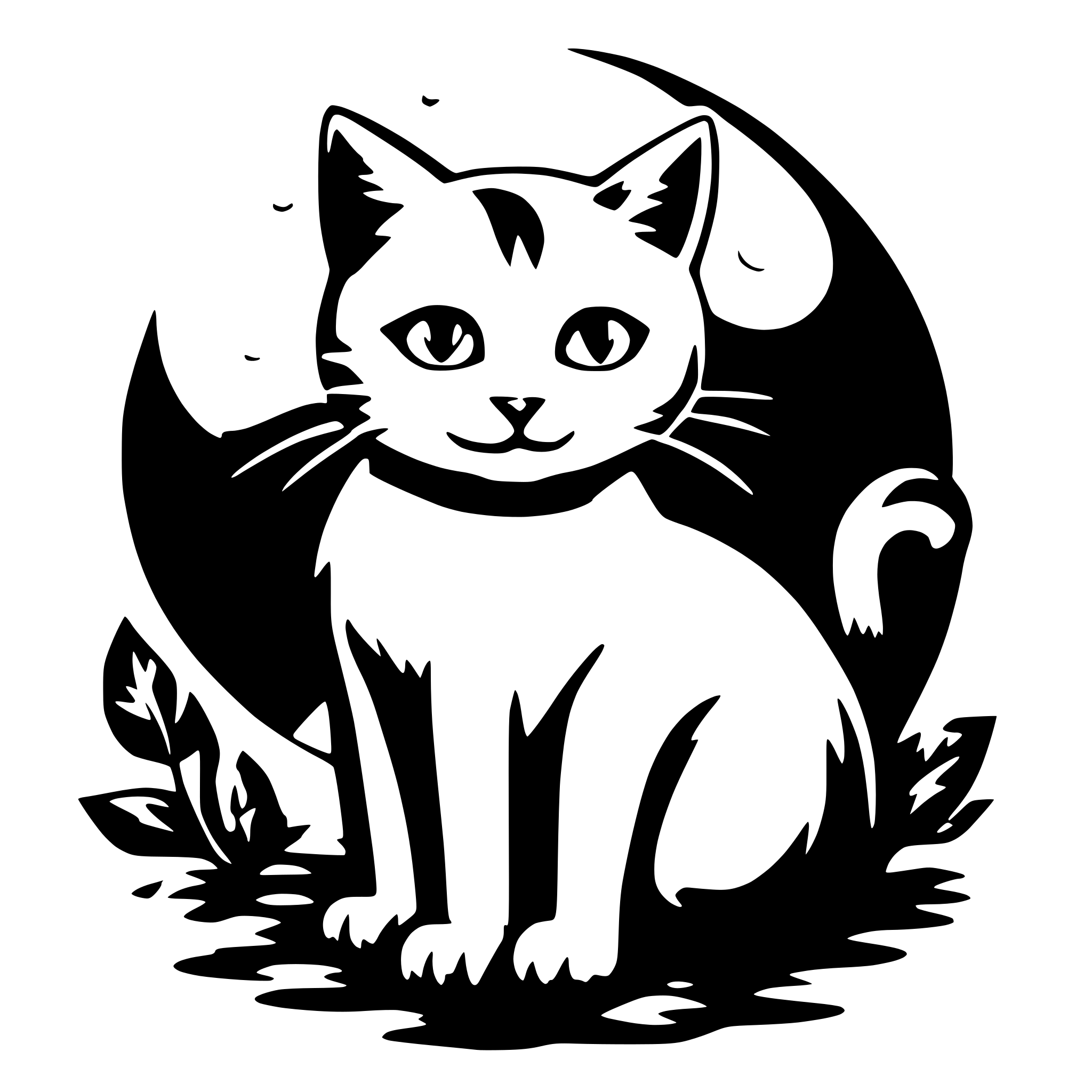 AI-generated SVG of 'cat in the moon'