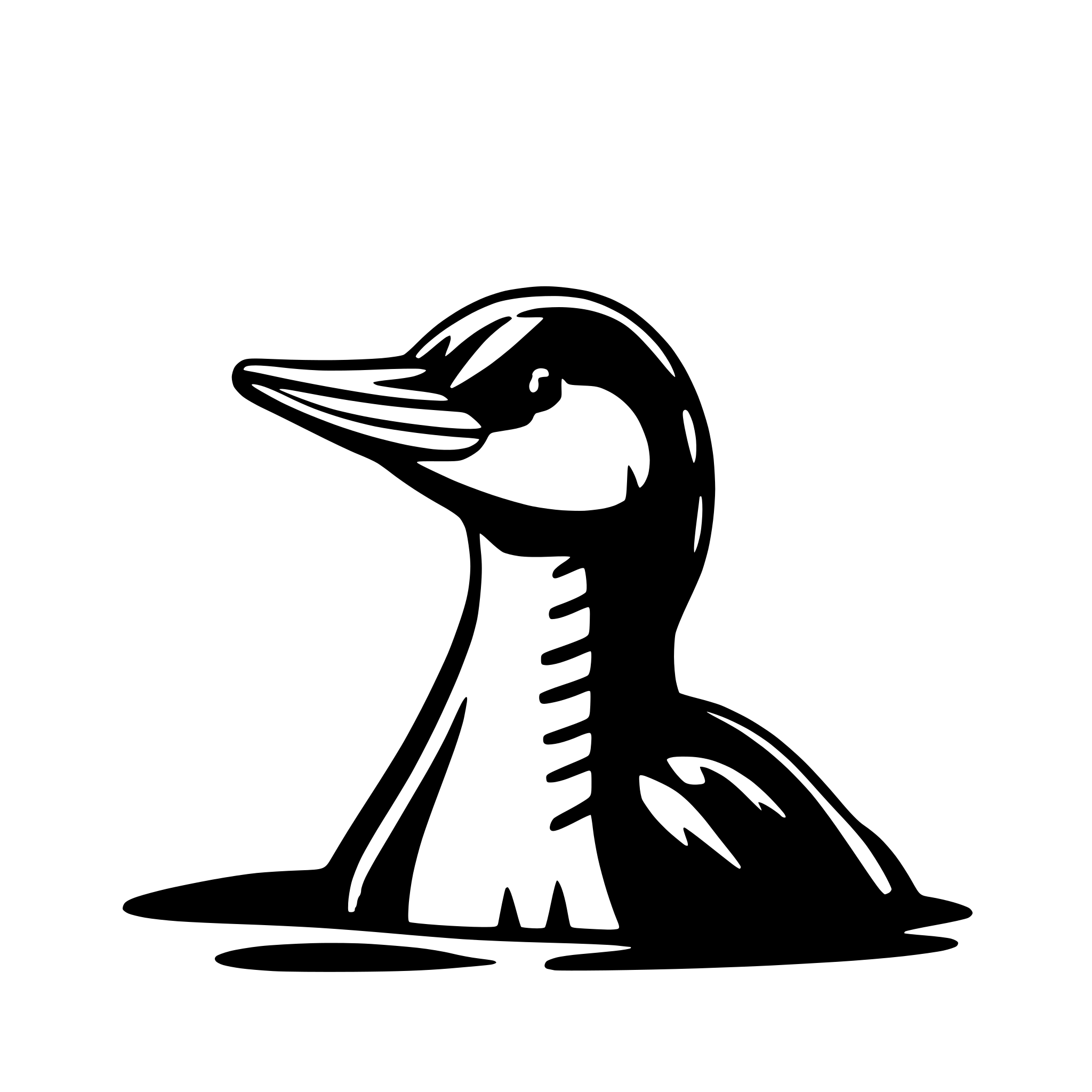 AI-generated SVG of 'common loon in the water'