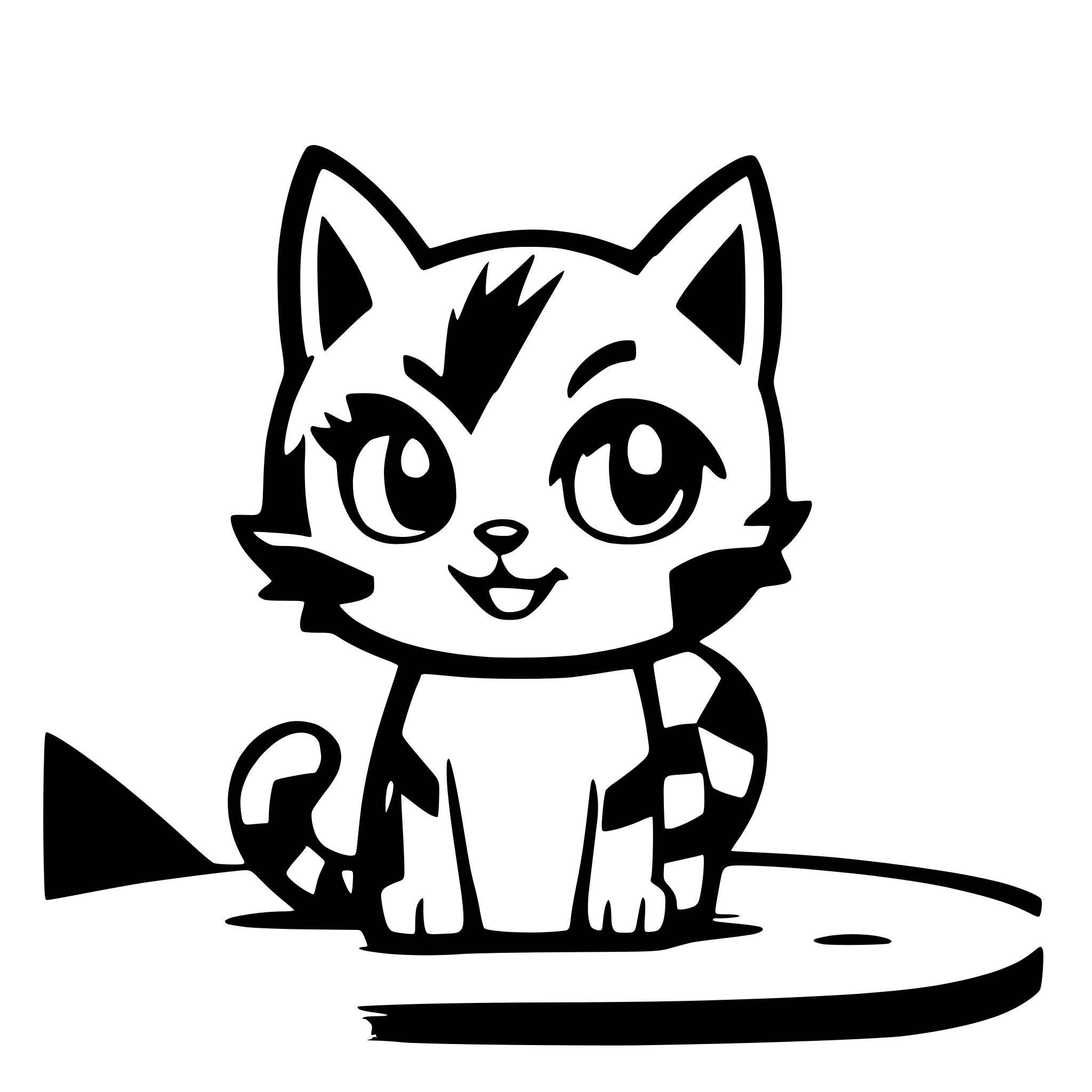 AI-generated SVG of 'cat'