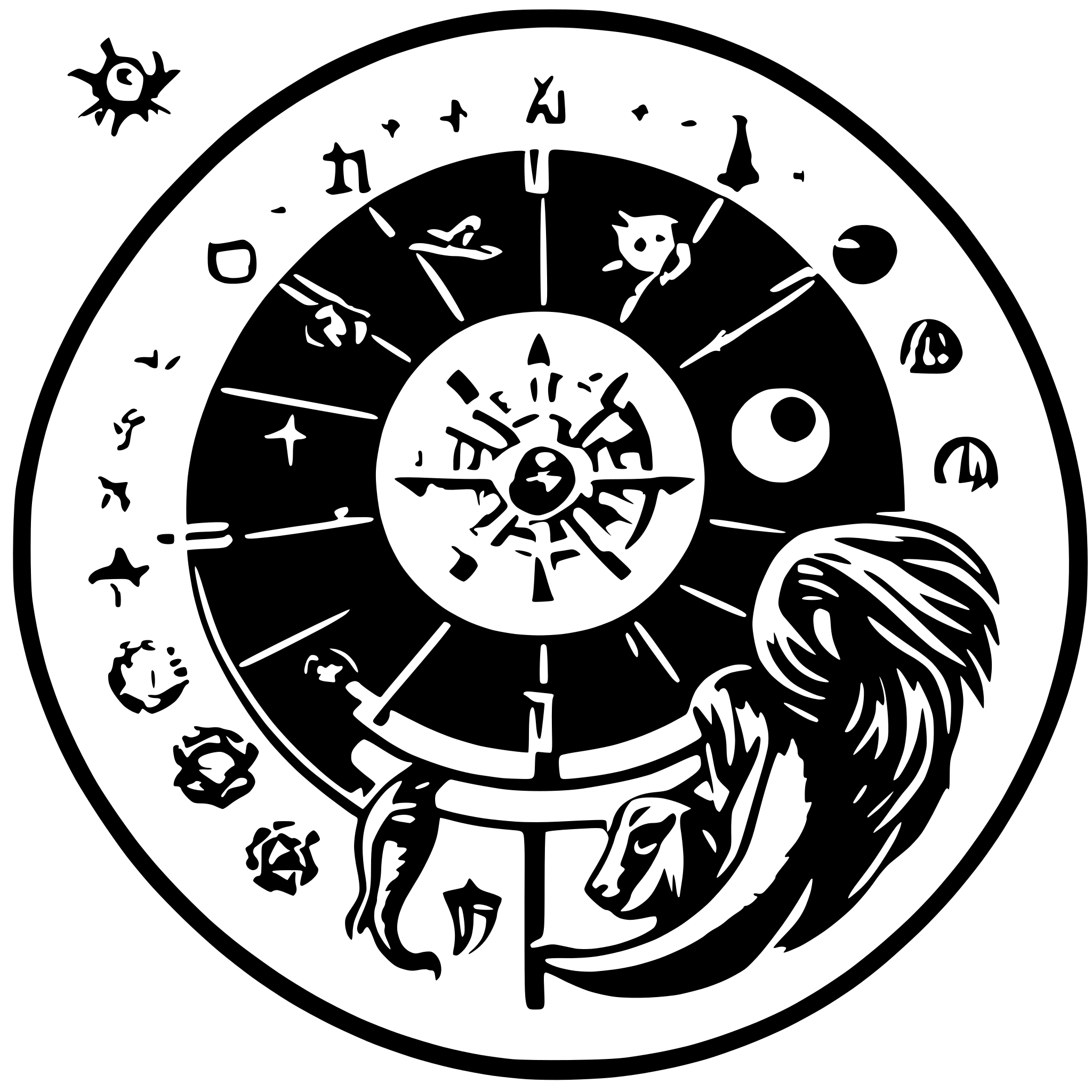AI-generated SVG of a zodiac signs