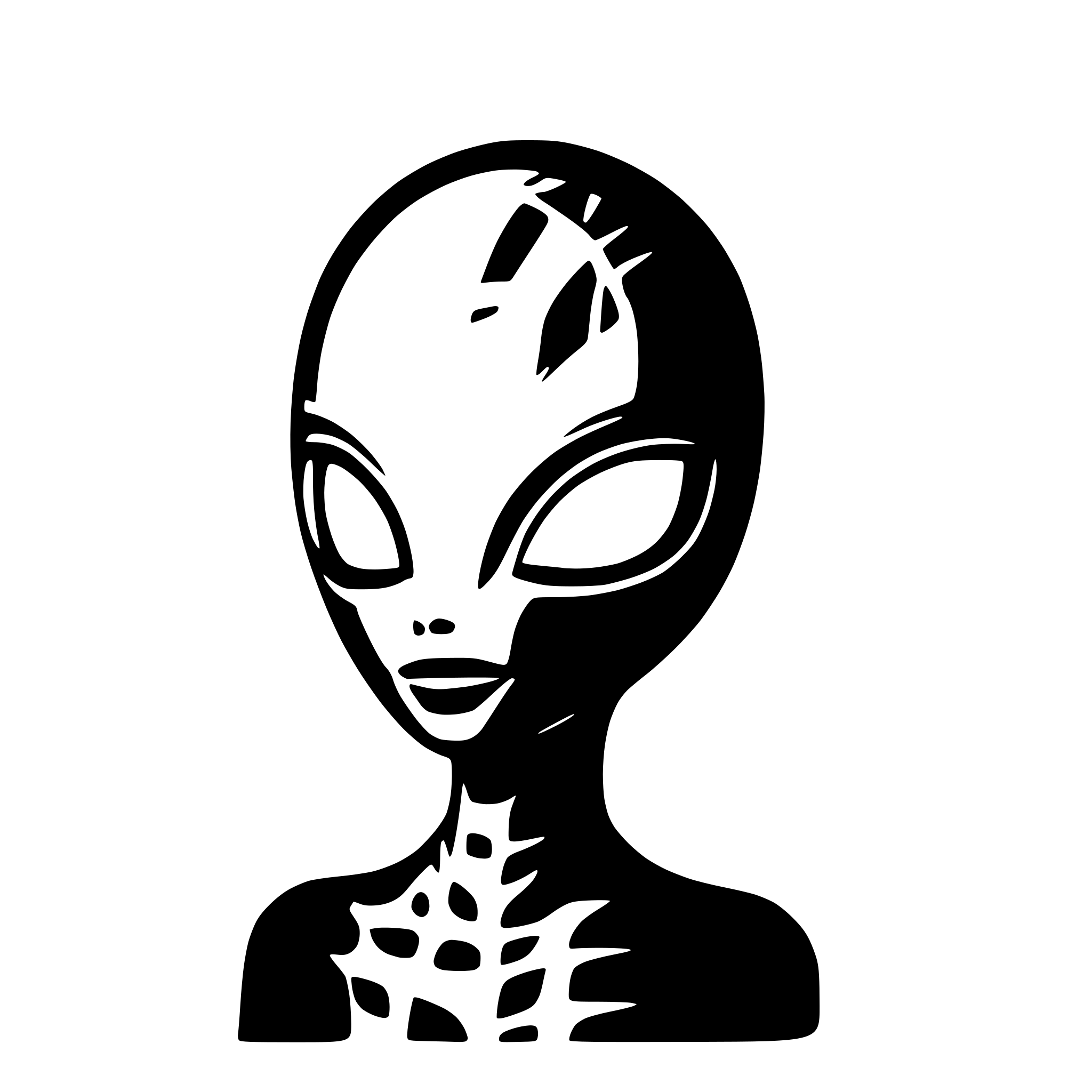 AI-generated SVG of 'alien head'
