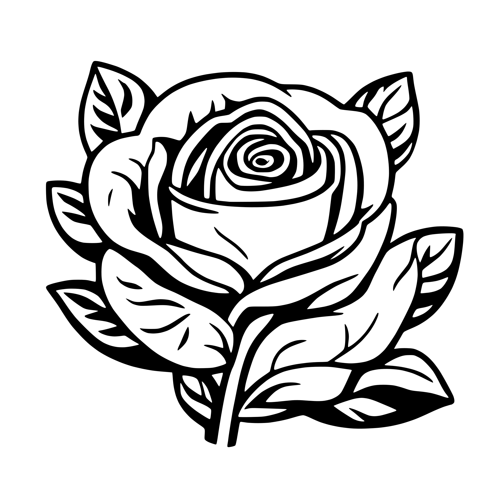 AI-generated SVG of a rose
