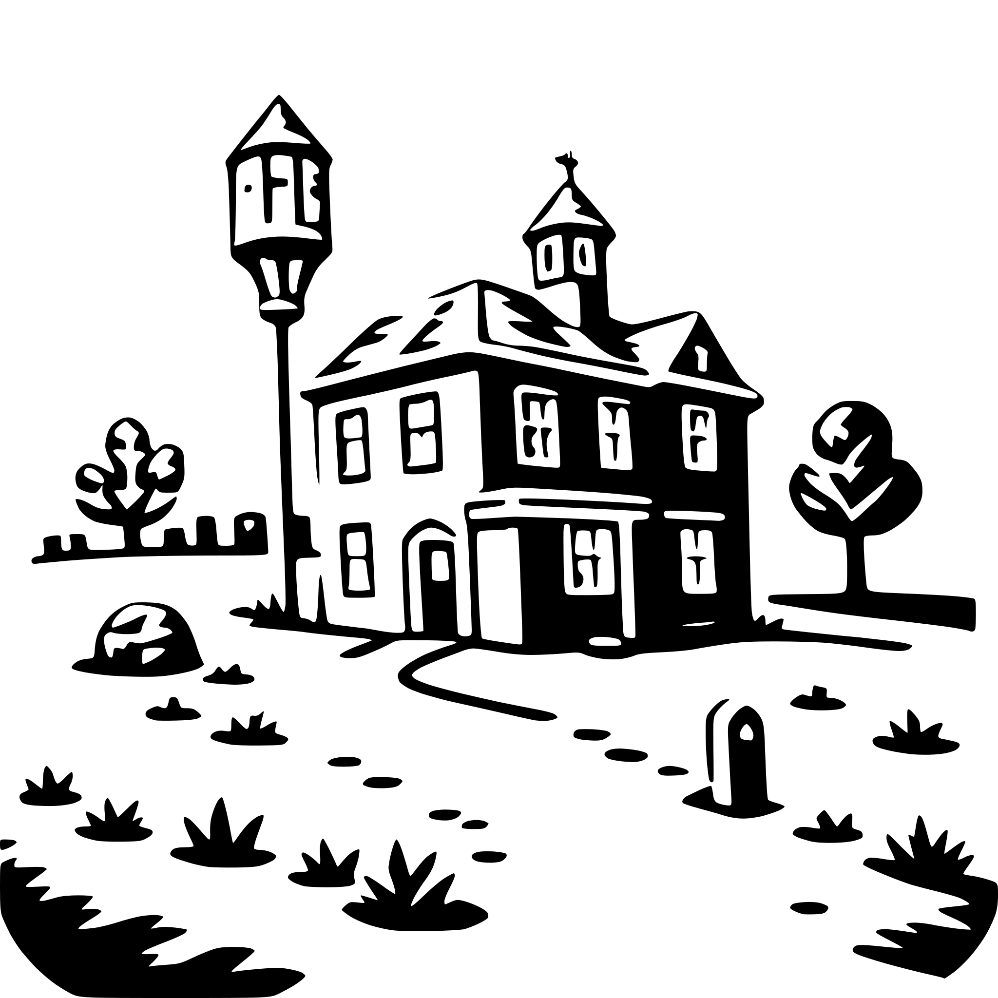AI-generated SVG of 'exploring ghost town'