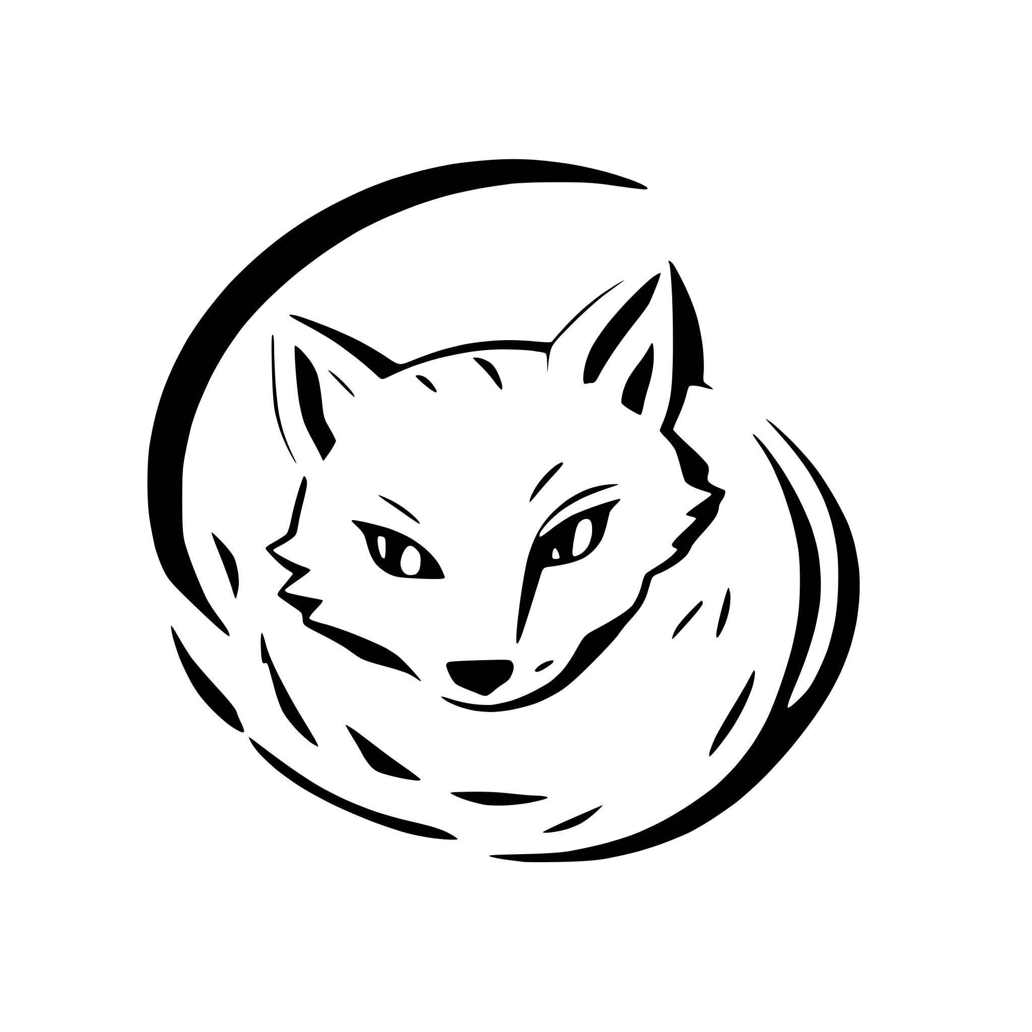 AI-generated SVG of 'fox curled up asleep'
