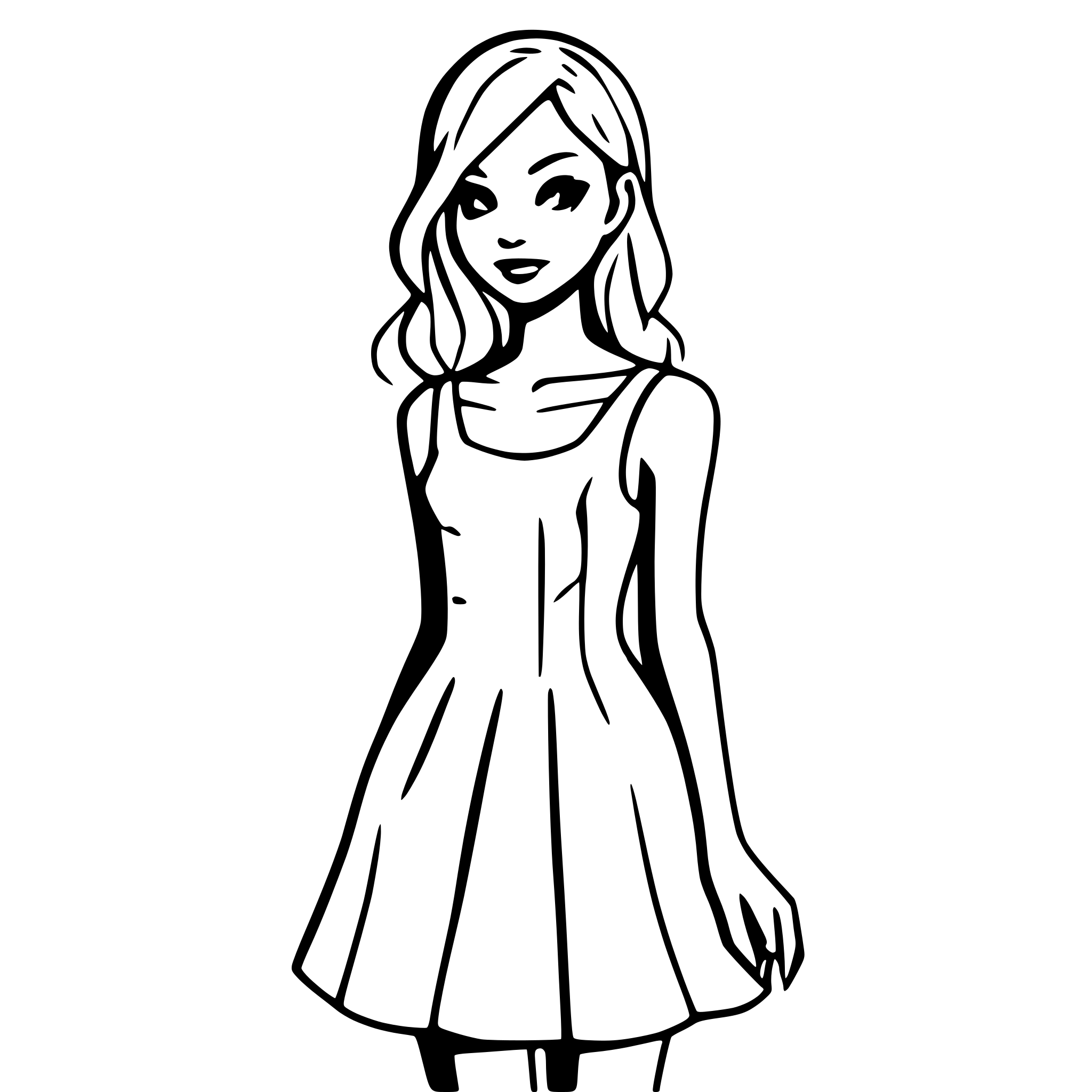 AI-generated SVG of 'dress solid'