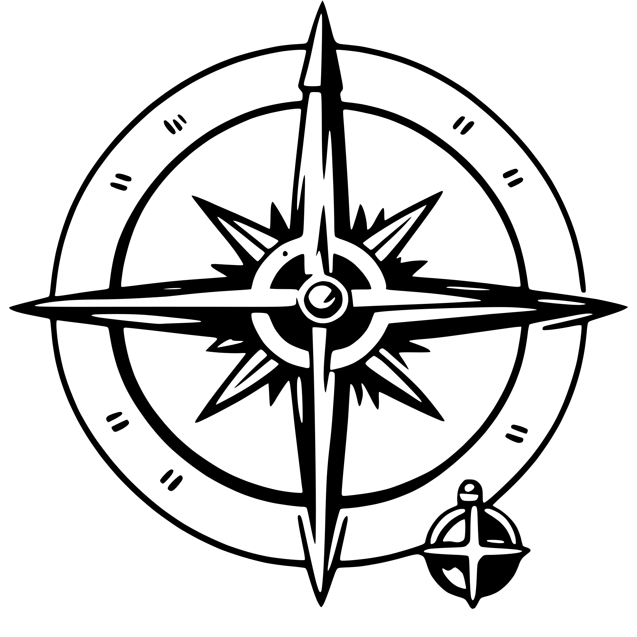 AI-generated SVG of 'nature compass'