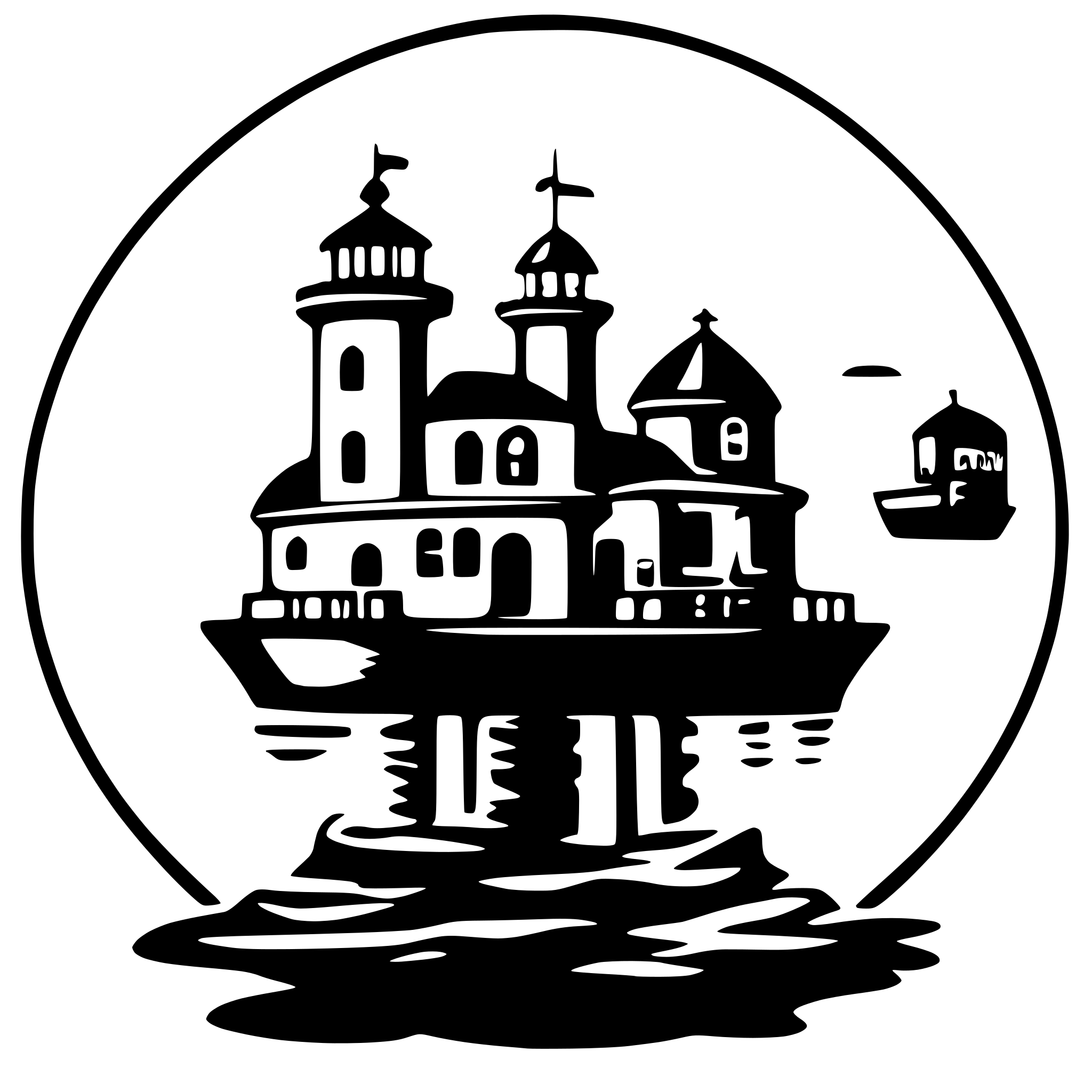 AI-generated SVG of a sea hub logo