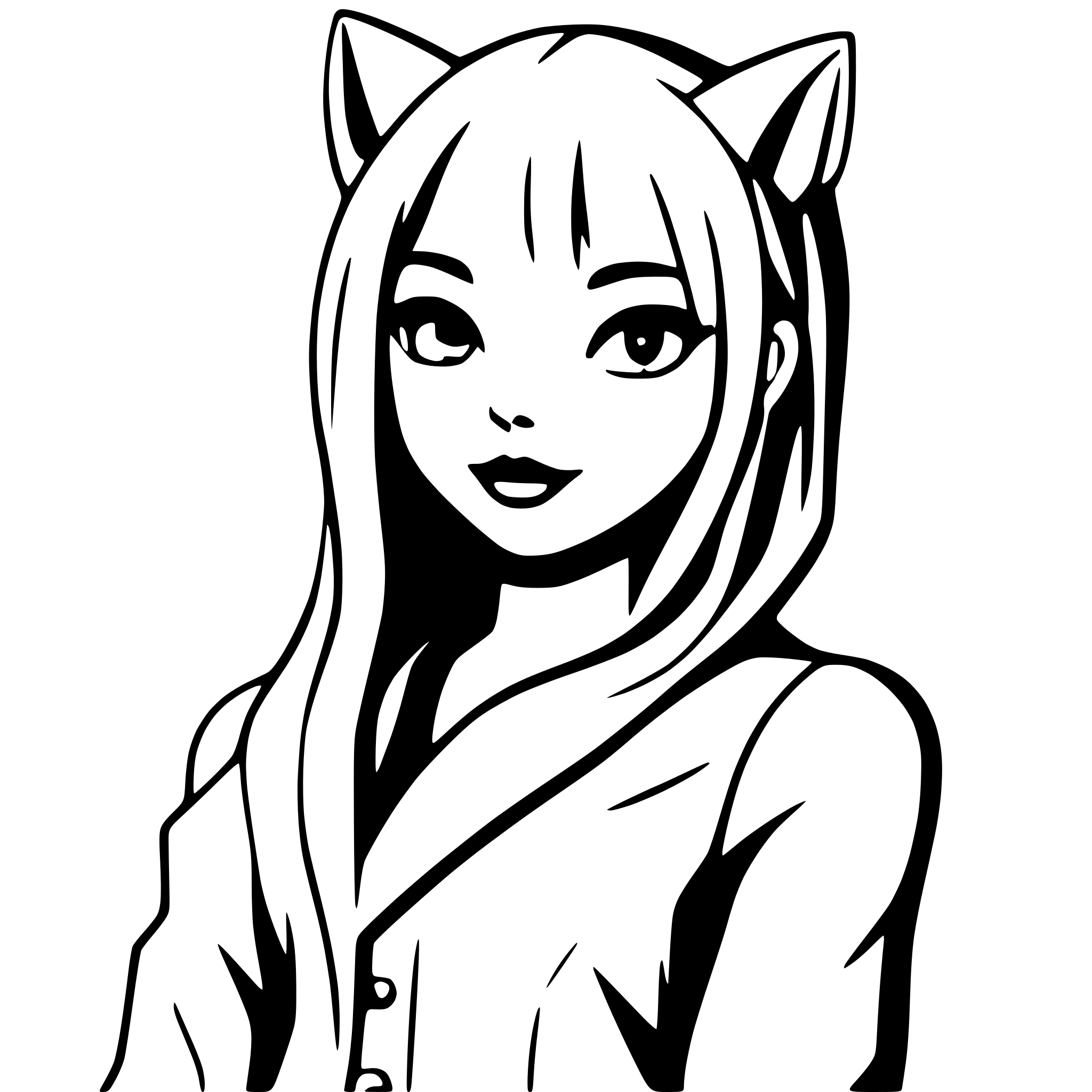 AI-generated SVG of 'cat long hair'