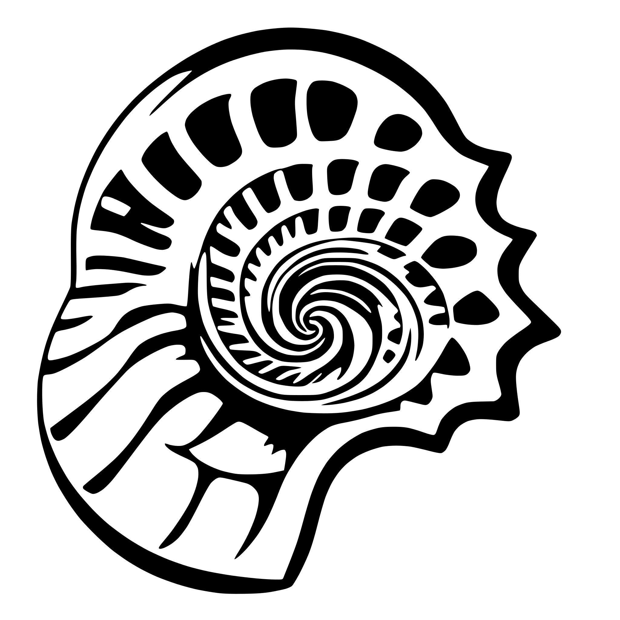 AI-generated SVG of a fractal spiral shell