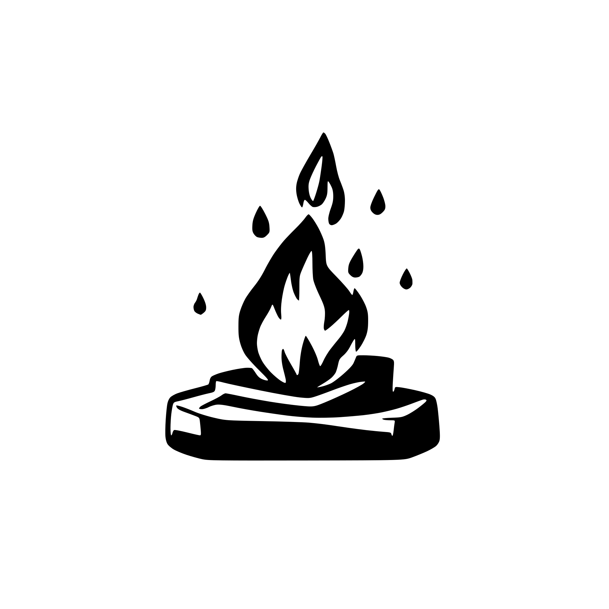 AI-generated SVG of a extinguished campfire