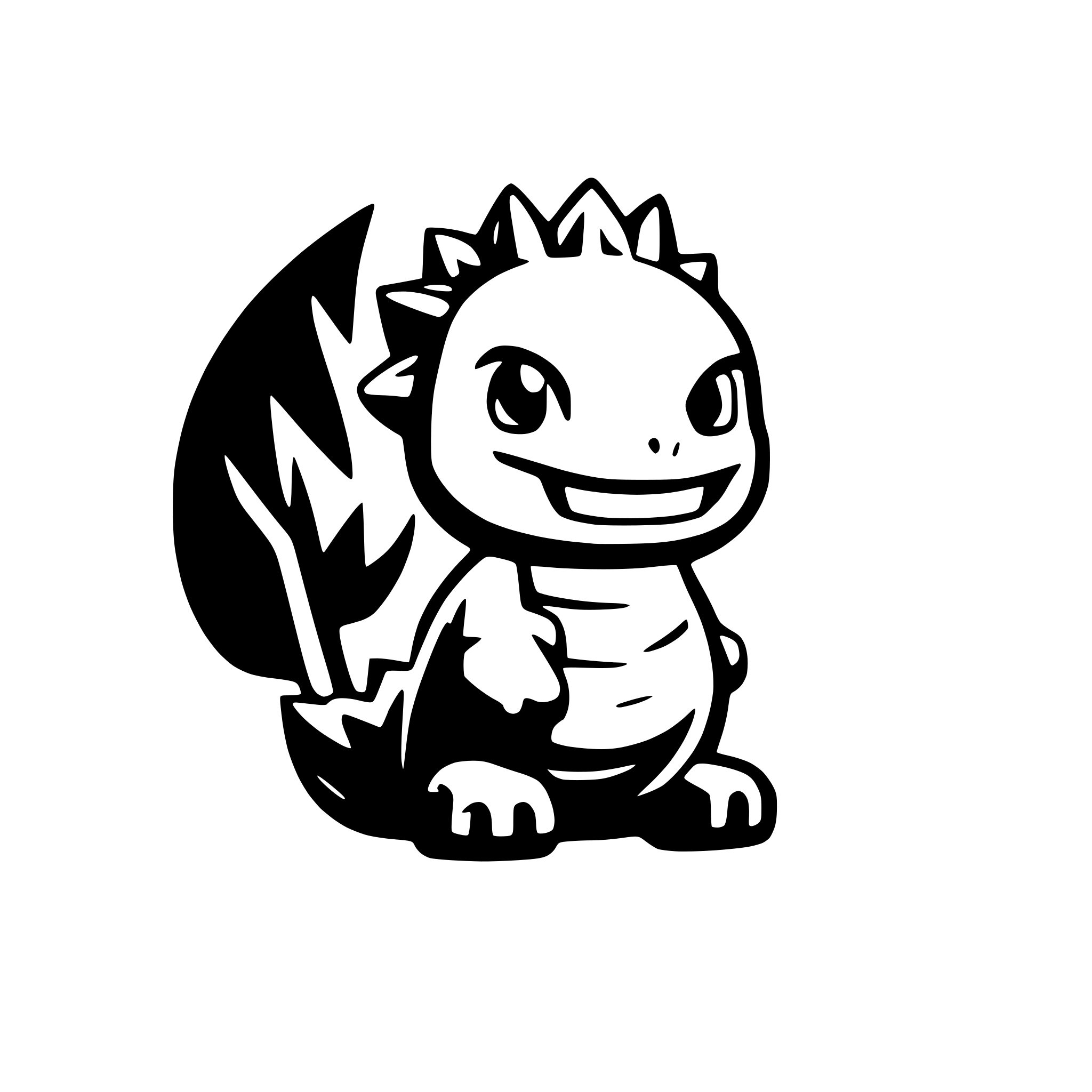 AI-generated SVG of 'cute baby godzilla'