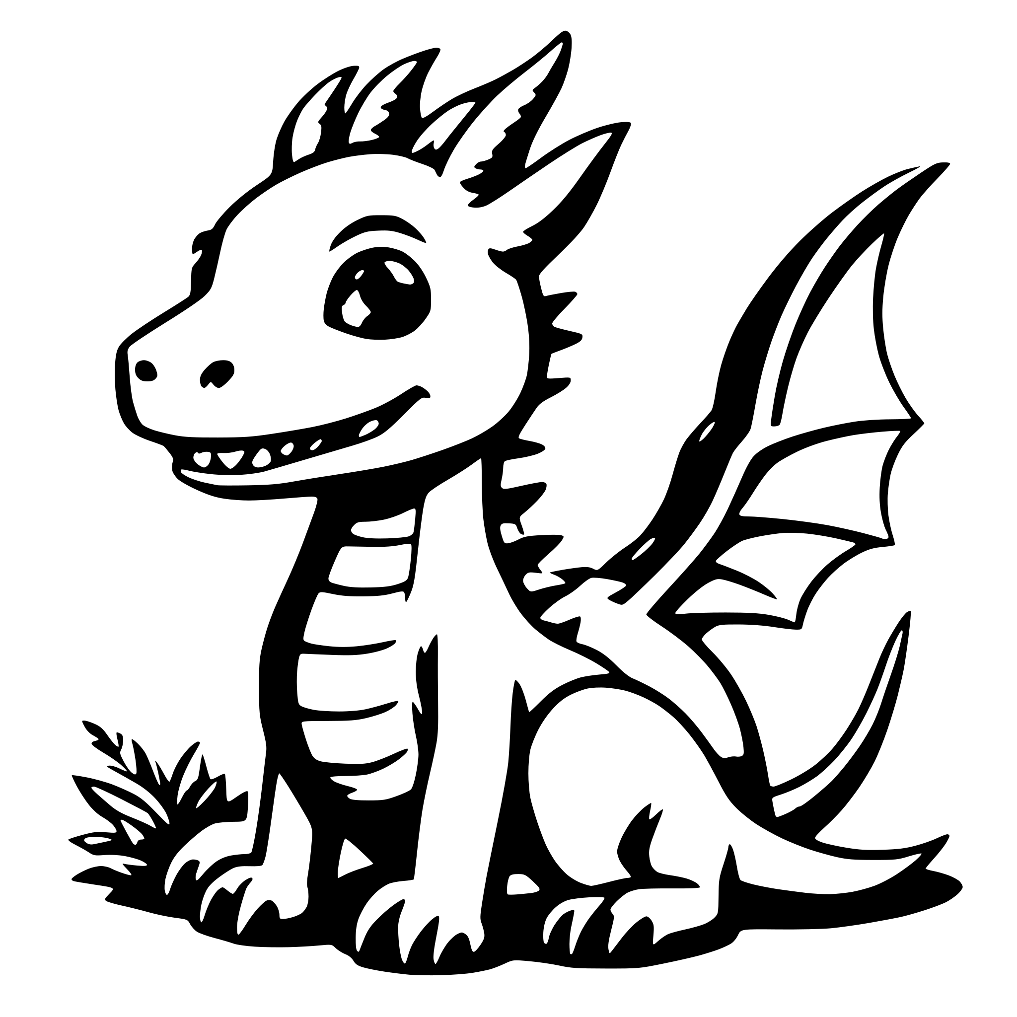 AI-generated SVG of 'Cute Dragon'