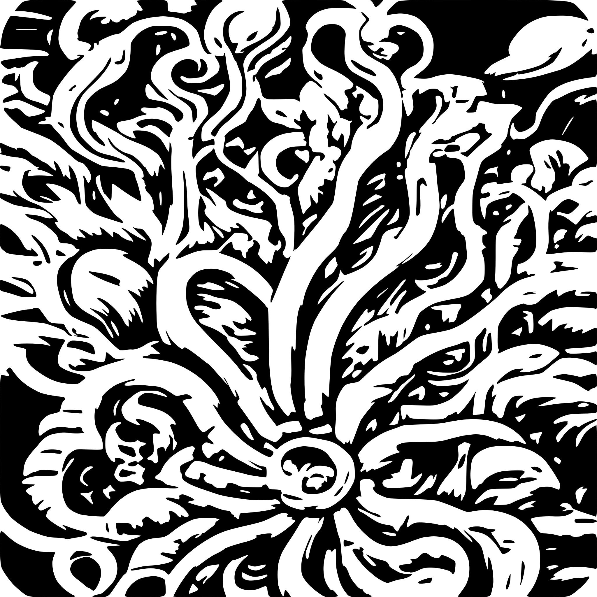 AI-generated SVG of '7 Totsünden'