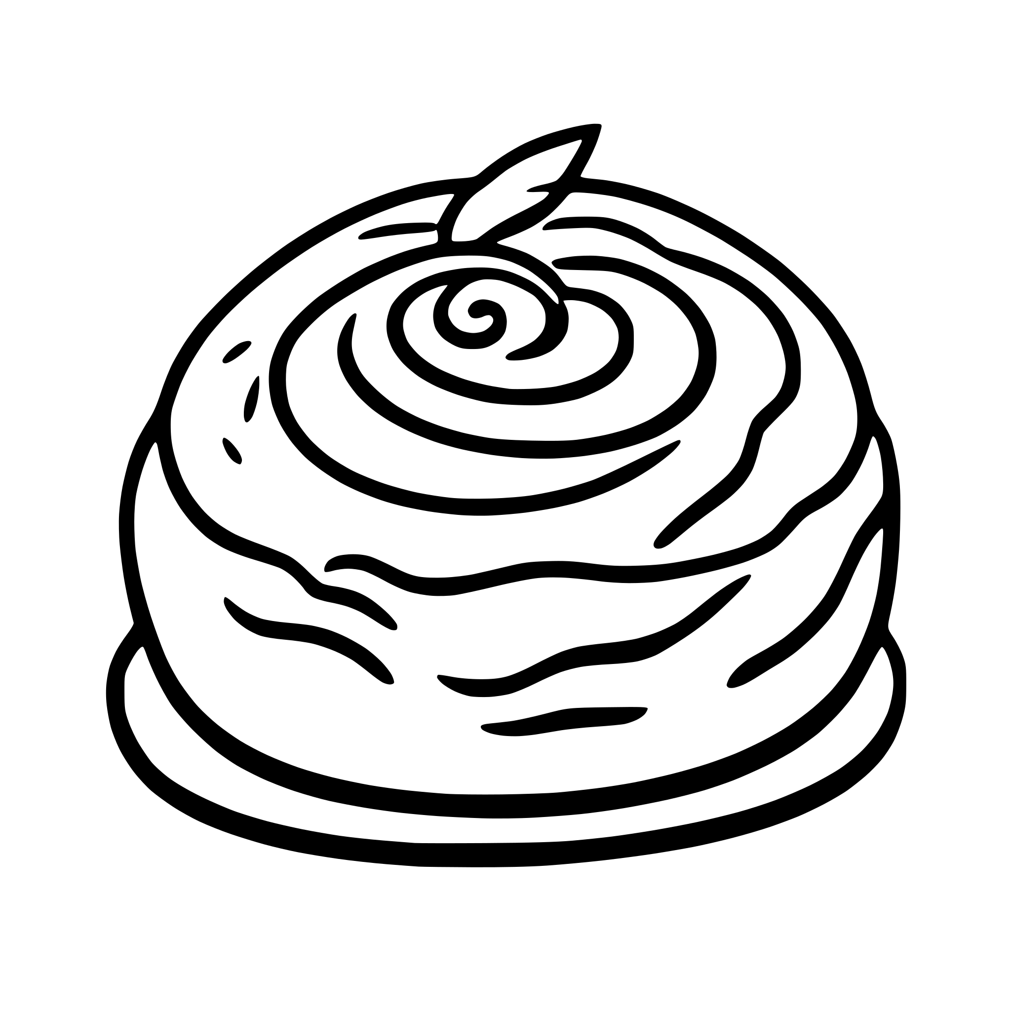 AI-generated SVG of a A nice looking cinnamon roll with a juicy topping that looks delicious