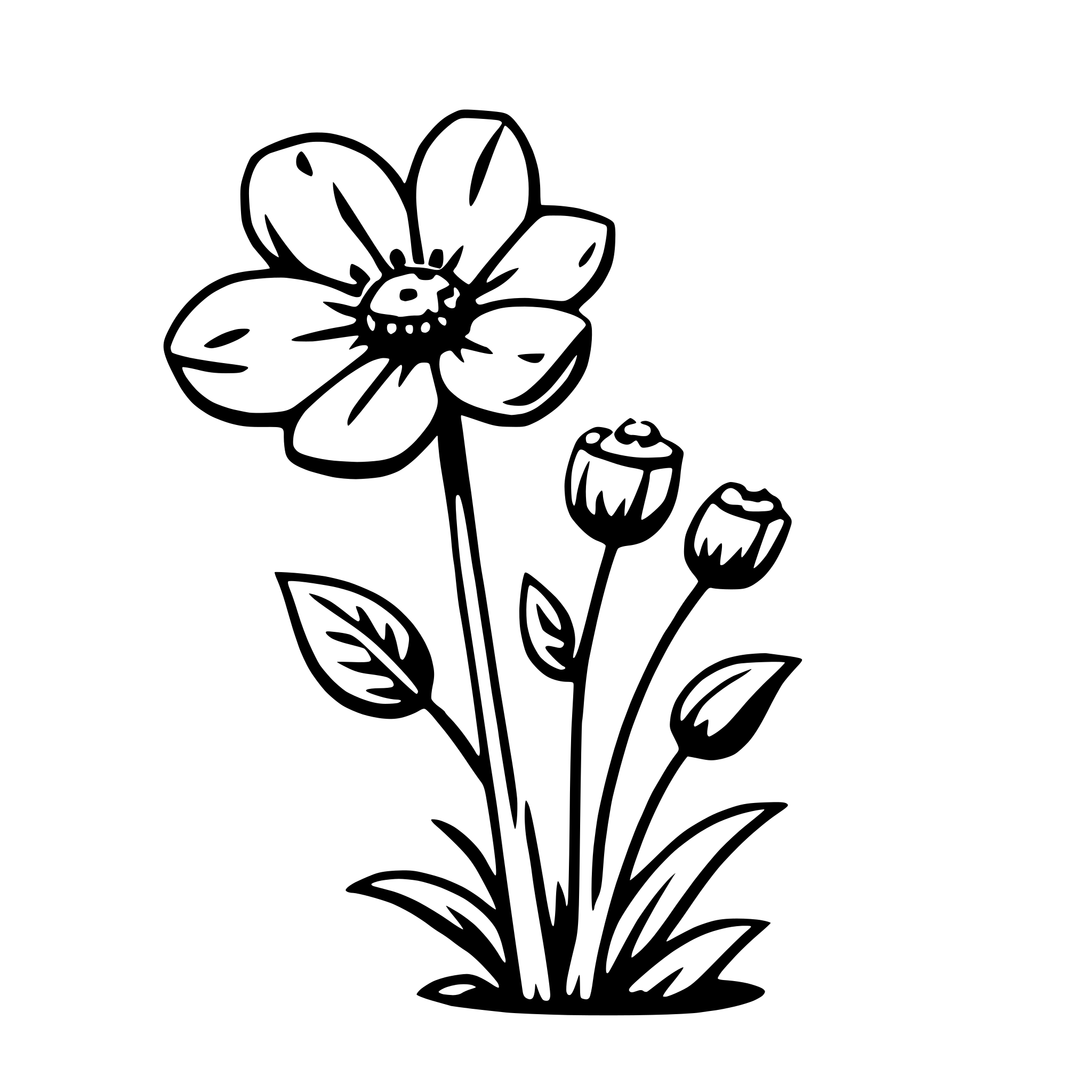 AI-generated SVG of 'spring flowers'