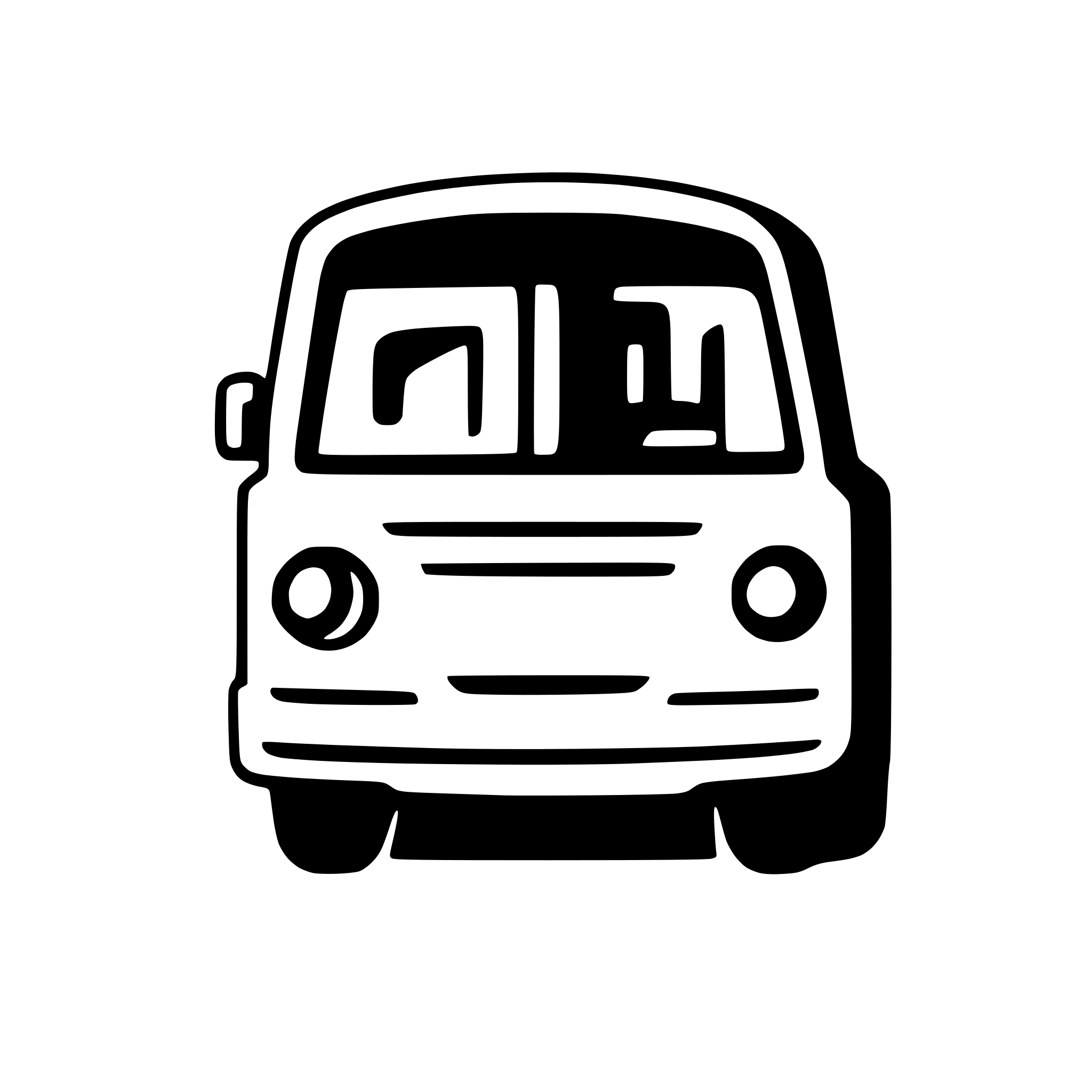 AI-generated SVG of a Minimal flat icon of a city bus, front view, monochrome line art, SVG vector style