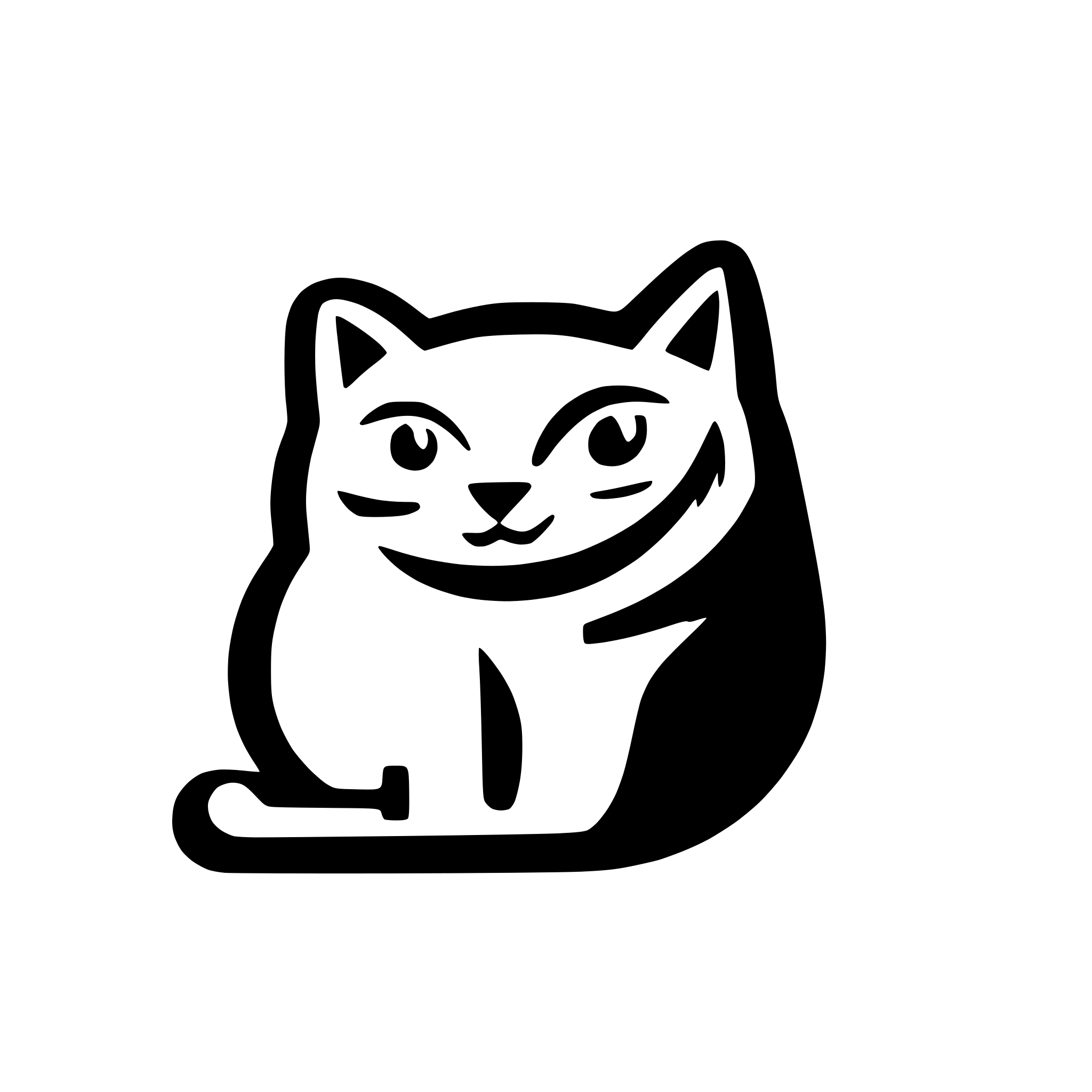 AI-generated SVG of a Create a modern, stylized logo of a house cat for a home inventory app named 'JiiaCat'. The cat should look friendly, sleek, and minimalistic, symbolizing warmth, home comfort, and organization. Use a clean, contemporary style with smooth lines and a simple color palette that conveys trust and tech-forward innovation. The logo should be versatile for app icons and branding, with a subtle nod to the concept of cataloging or tracking items in a home environment.