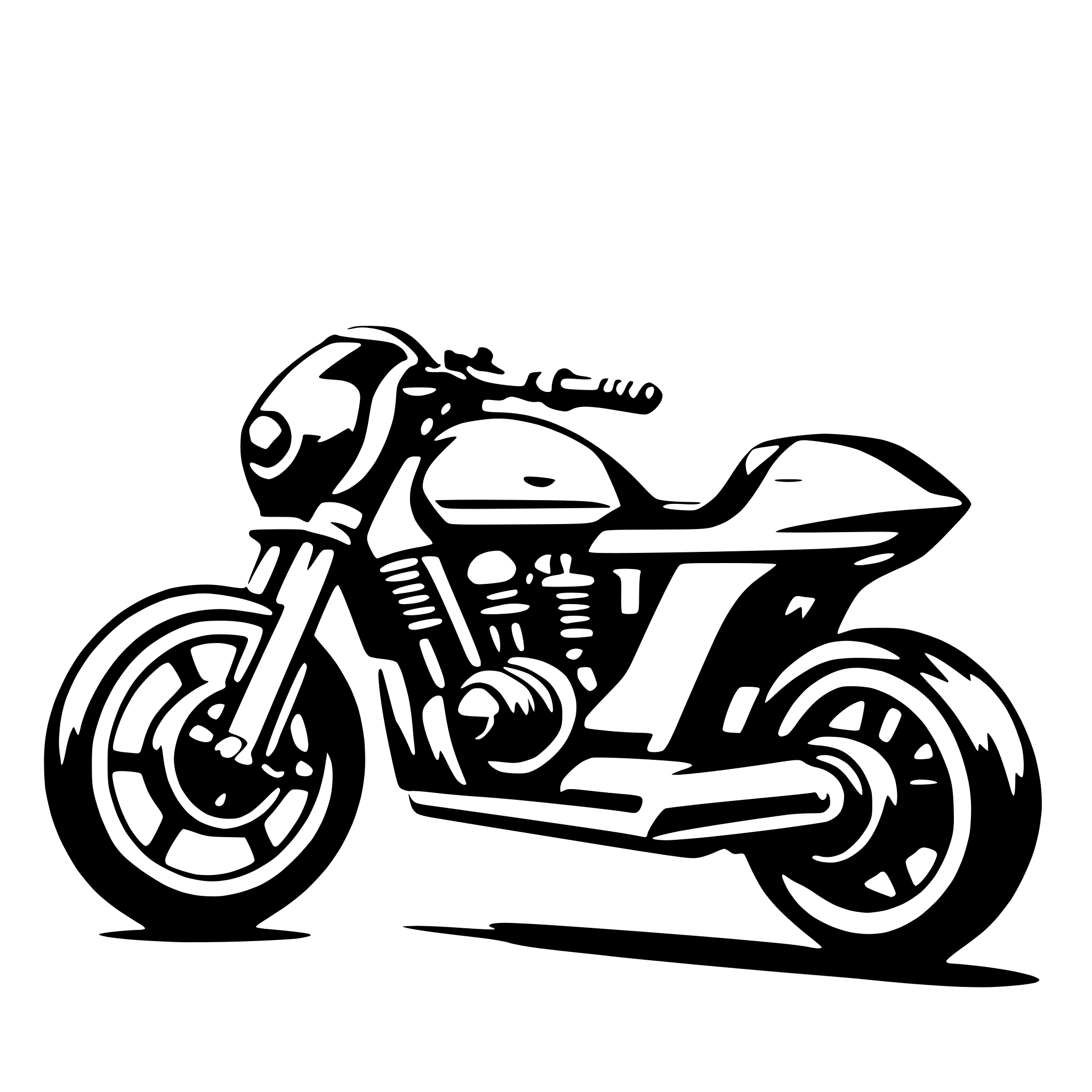 AI-generated SVG of 'A motobike, side view'