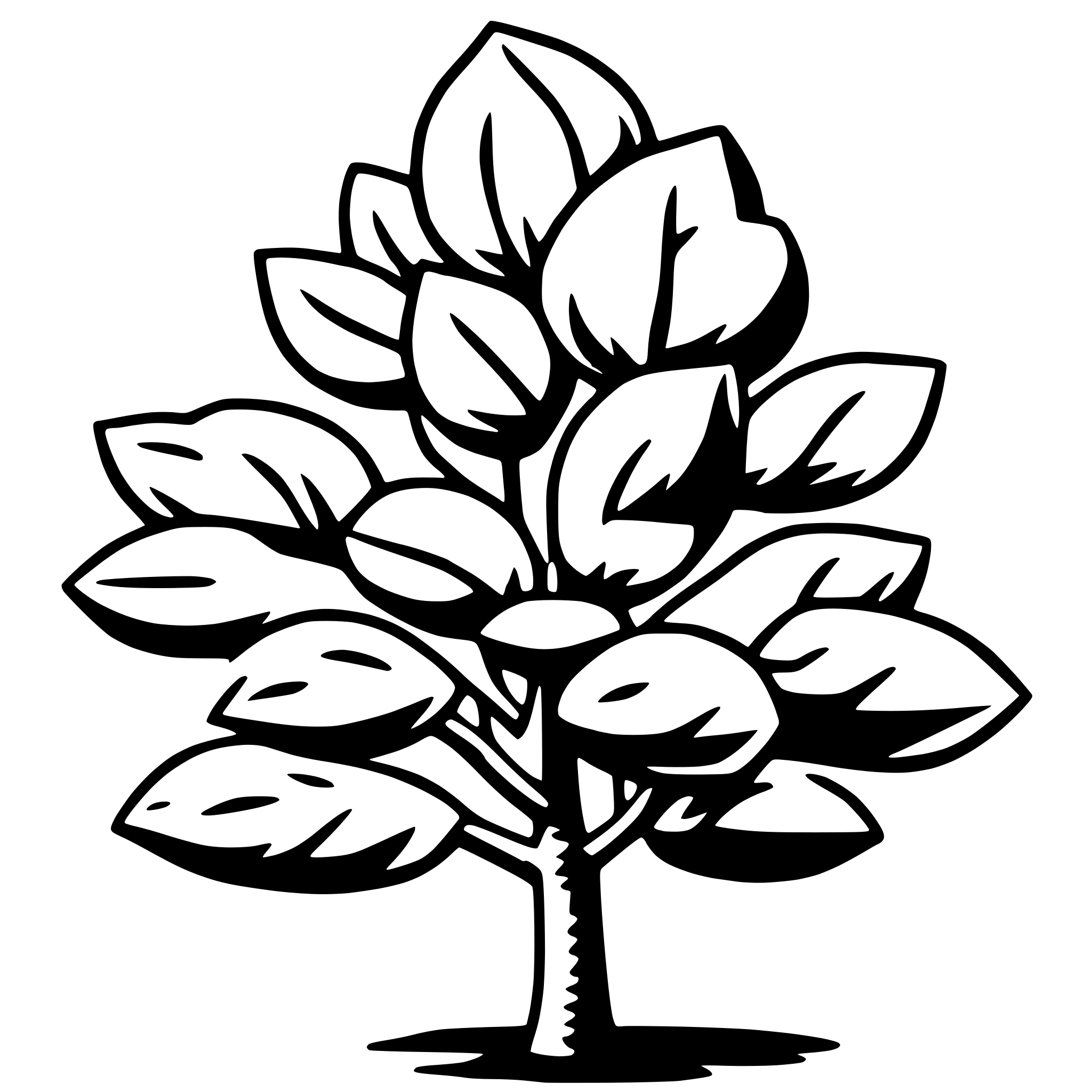 AI-generated SVG of a magnolia tree