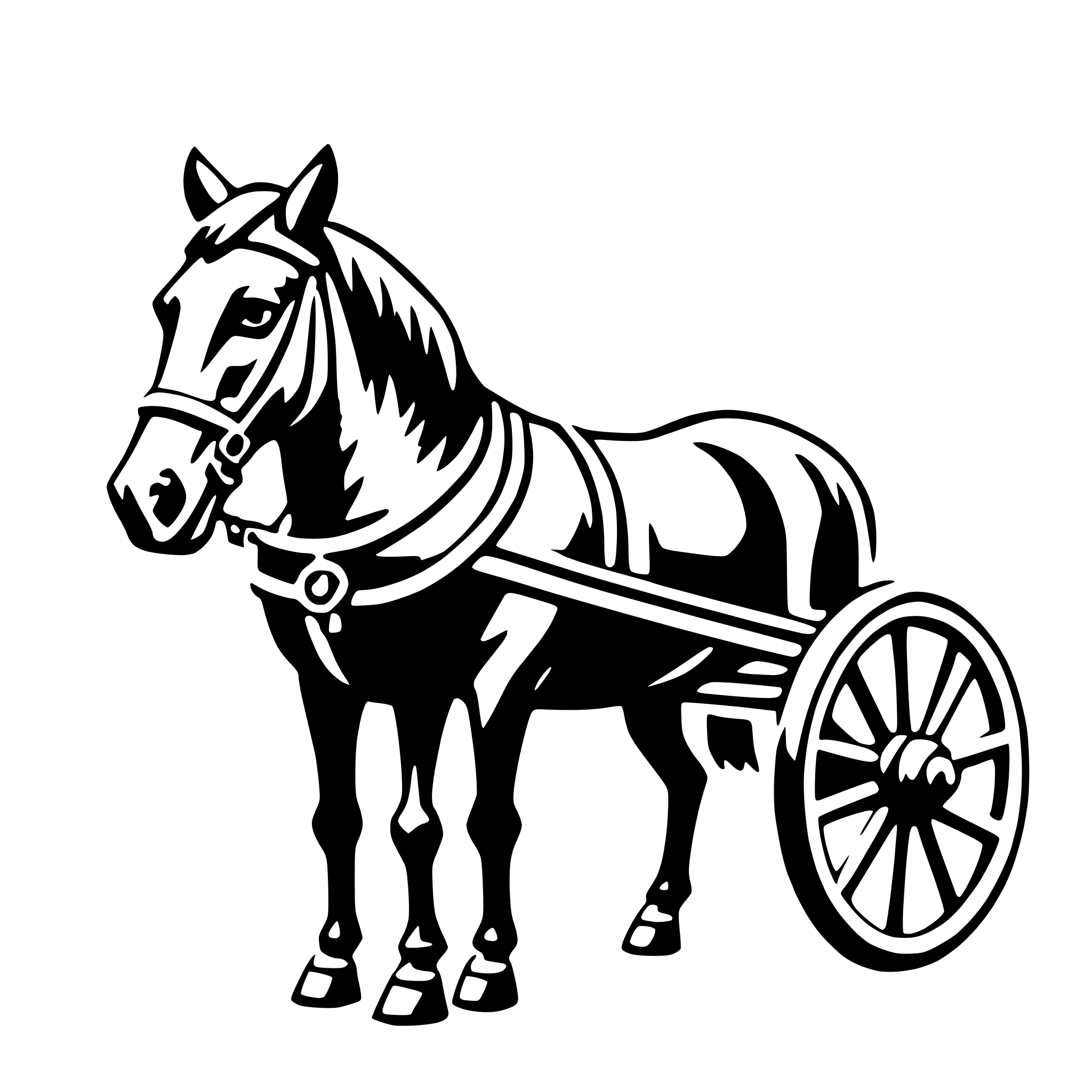 AI-generated SVG of 'horse-drawn carriage'