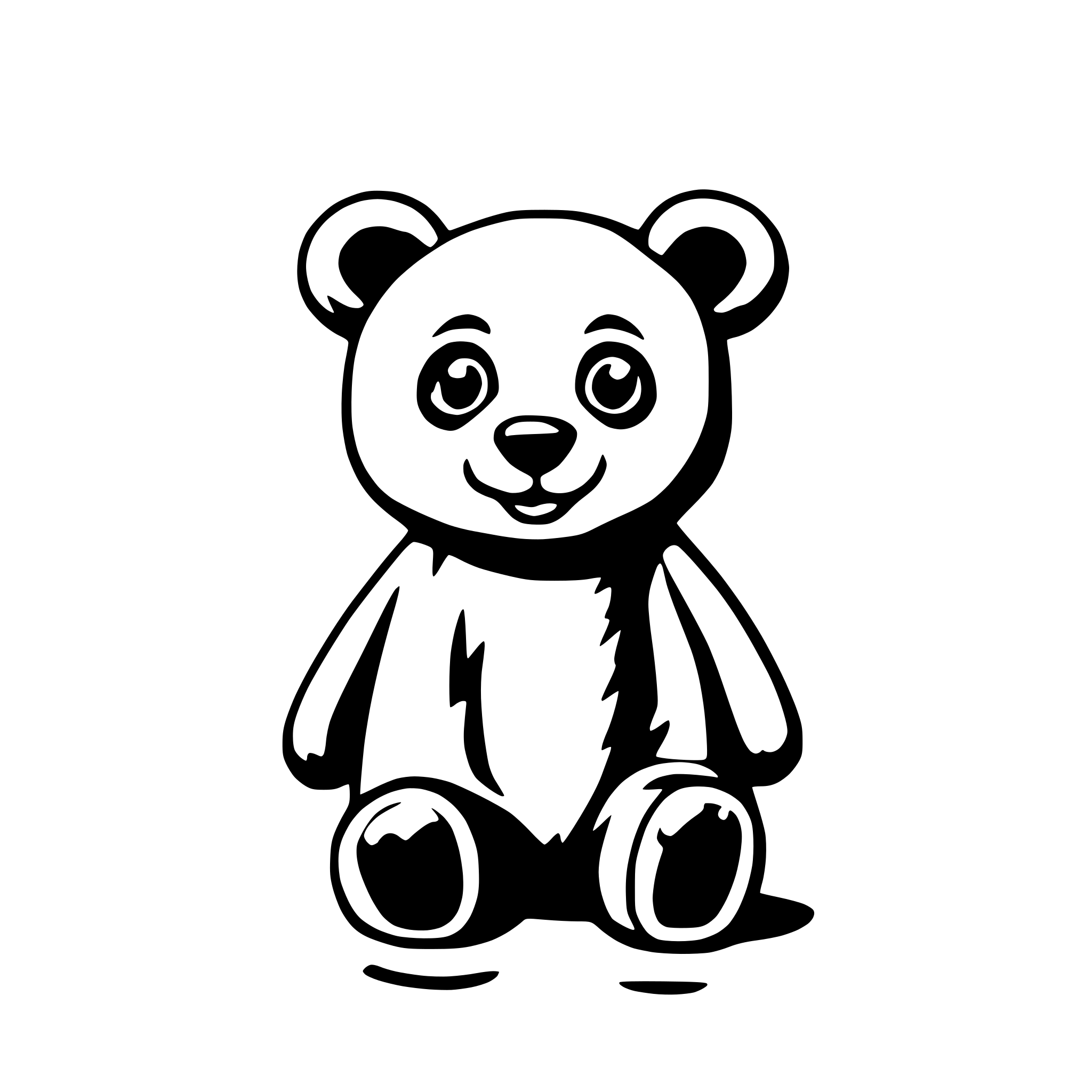AI-generated SVG of 'cute bear sticker image'