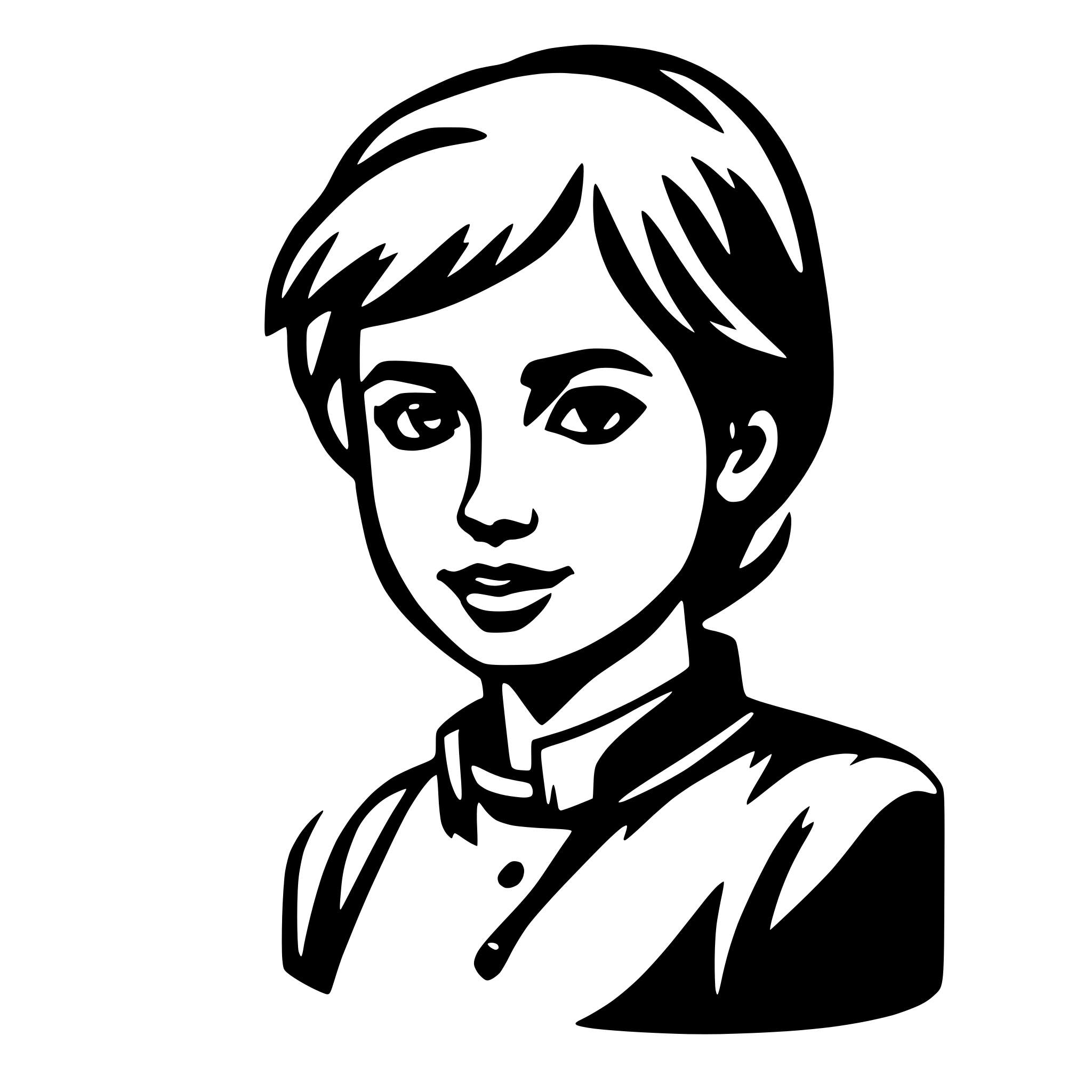 AI-generated SVG of a Person outline icon for mobile app