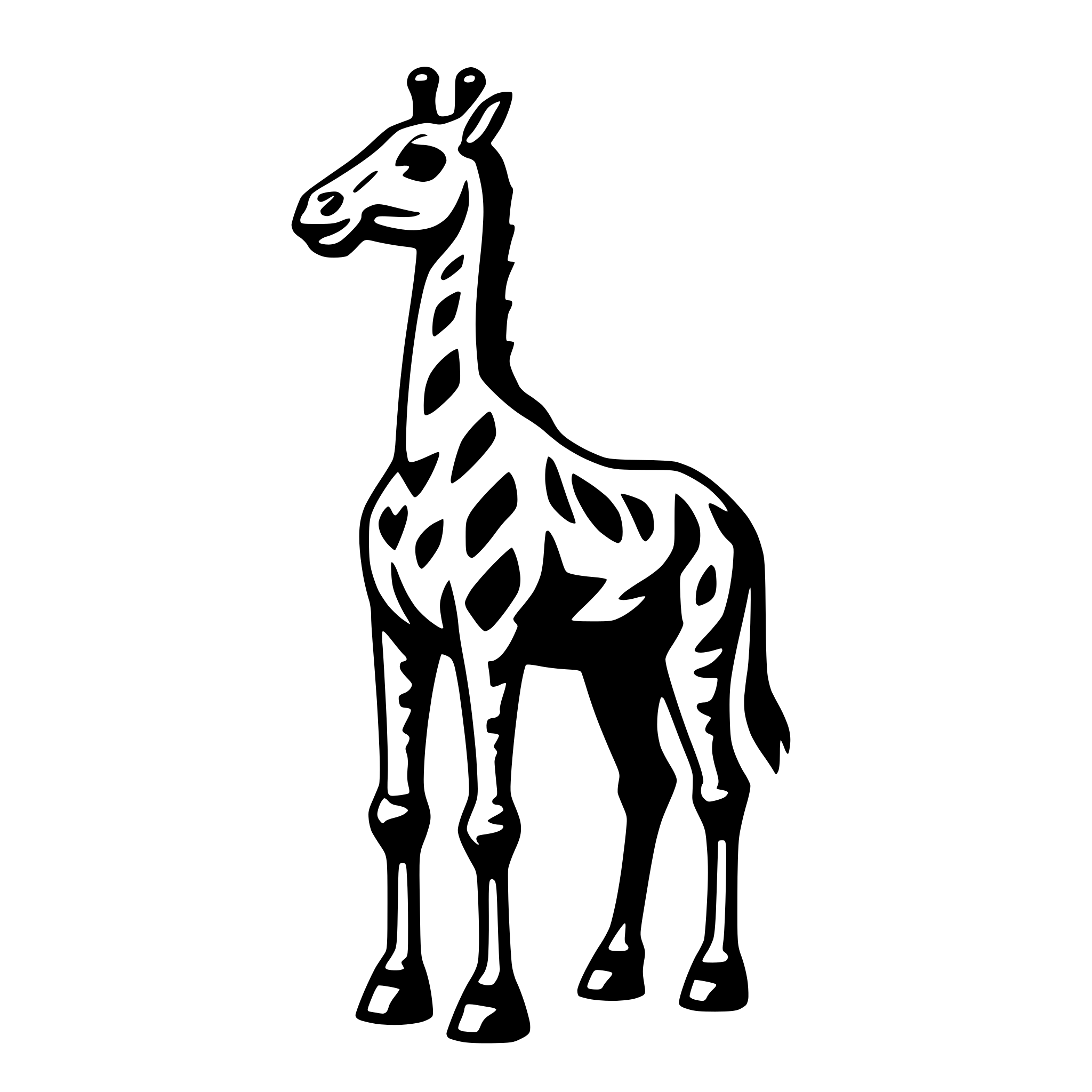 AI-generated SVG of 'giraffe'