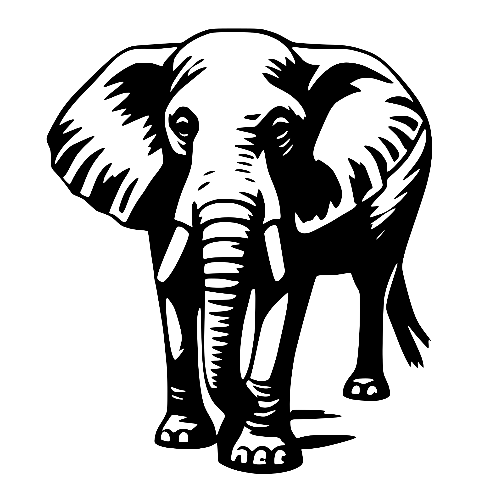 AI-generated SVG of 'elephant'
