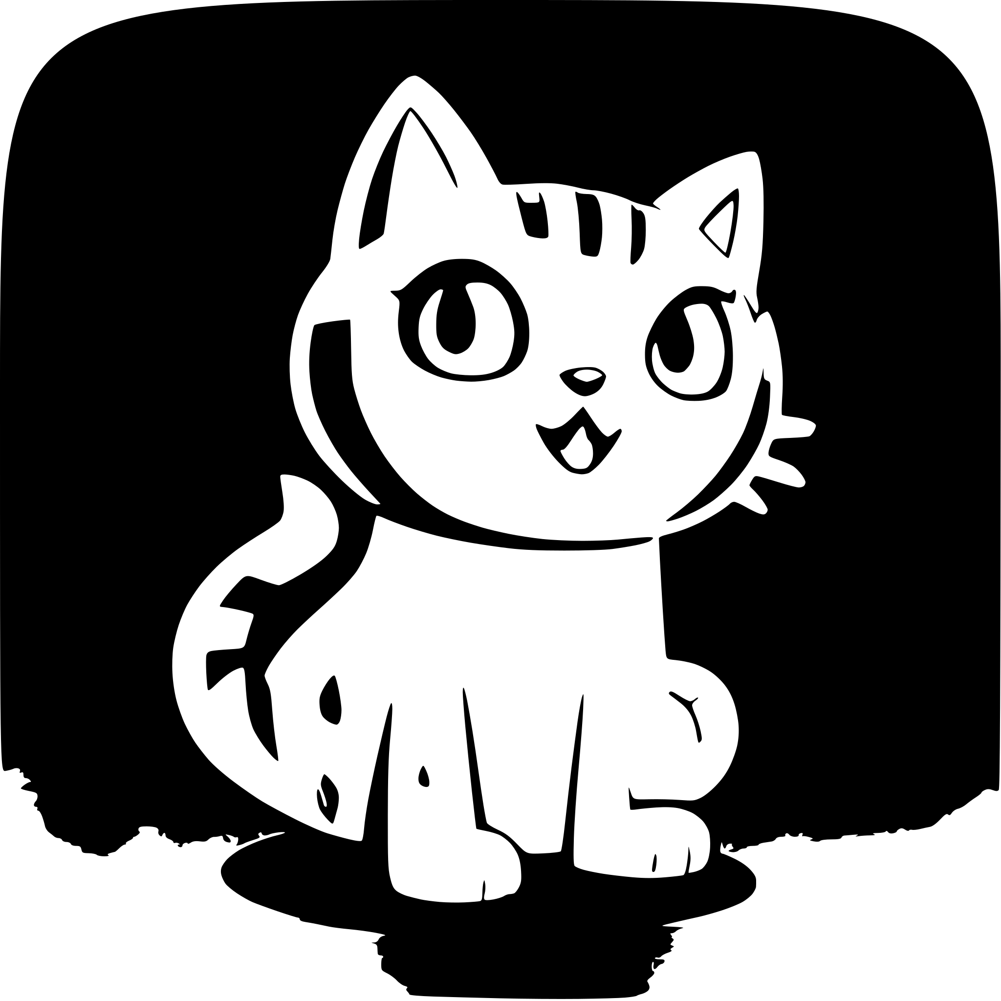 AI-generated SVG of 'cartoon cat'