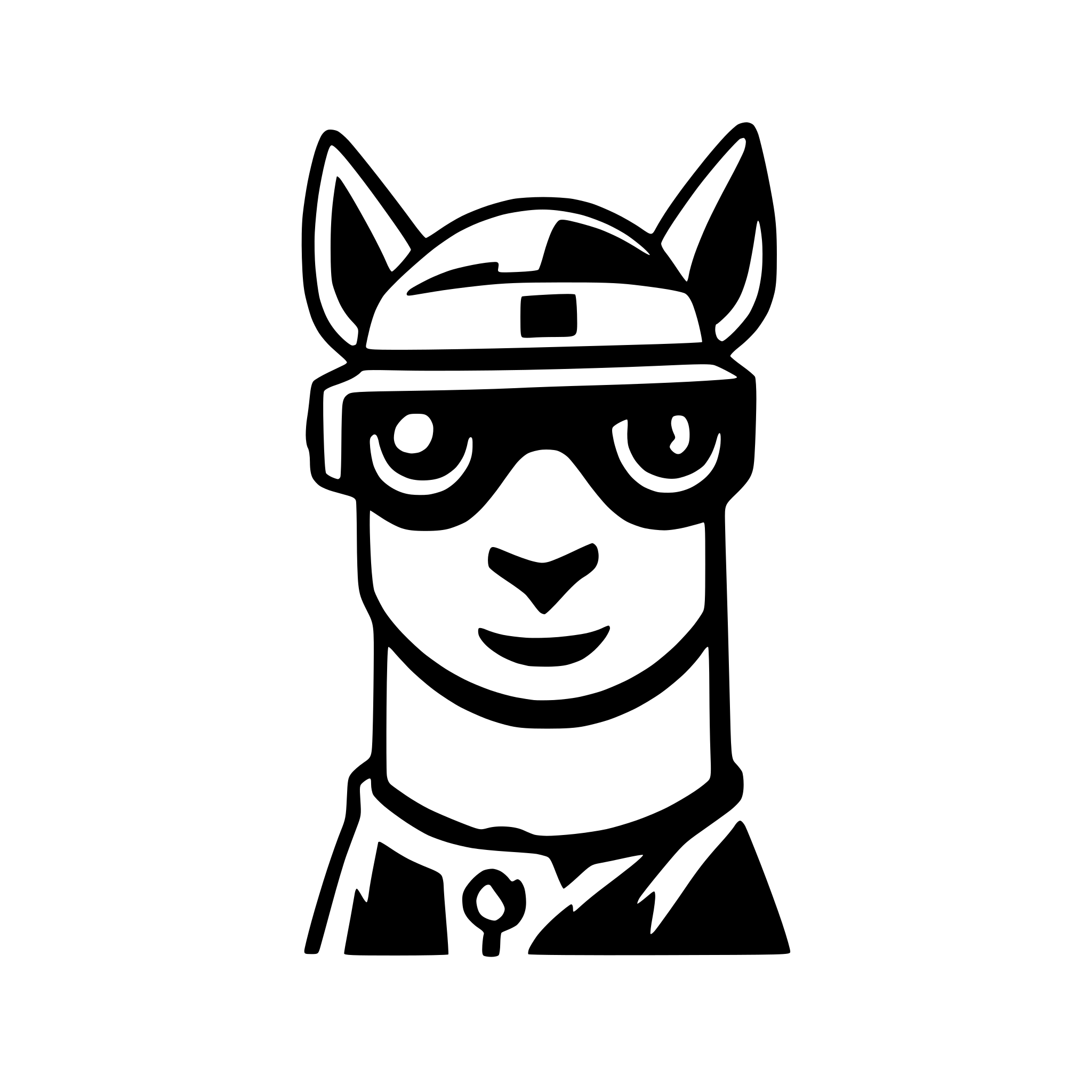 AI-generated SVG of a simple flat icon llama with virtual reality goggles. Don't add any shadows