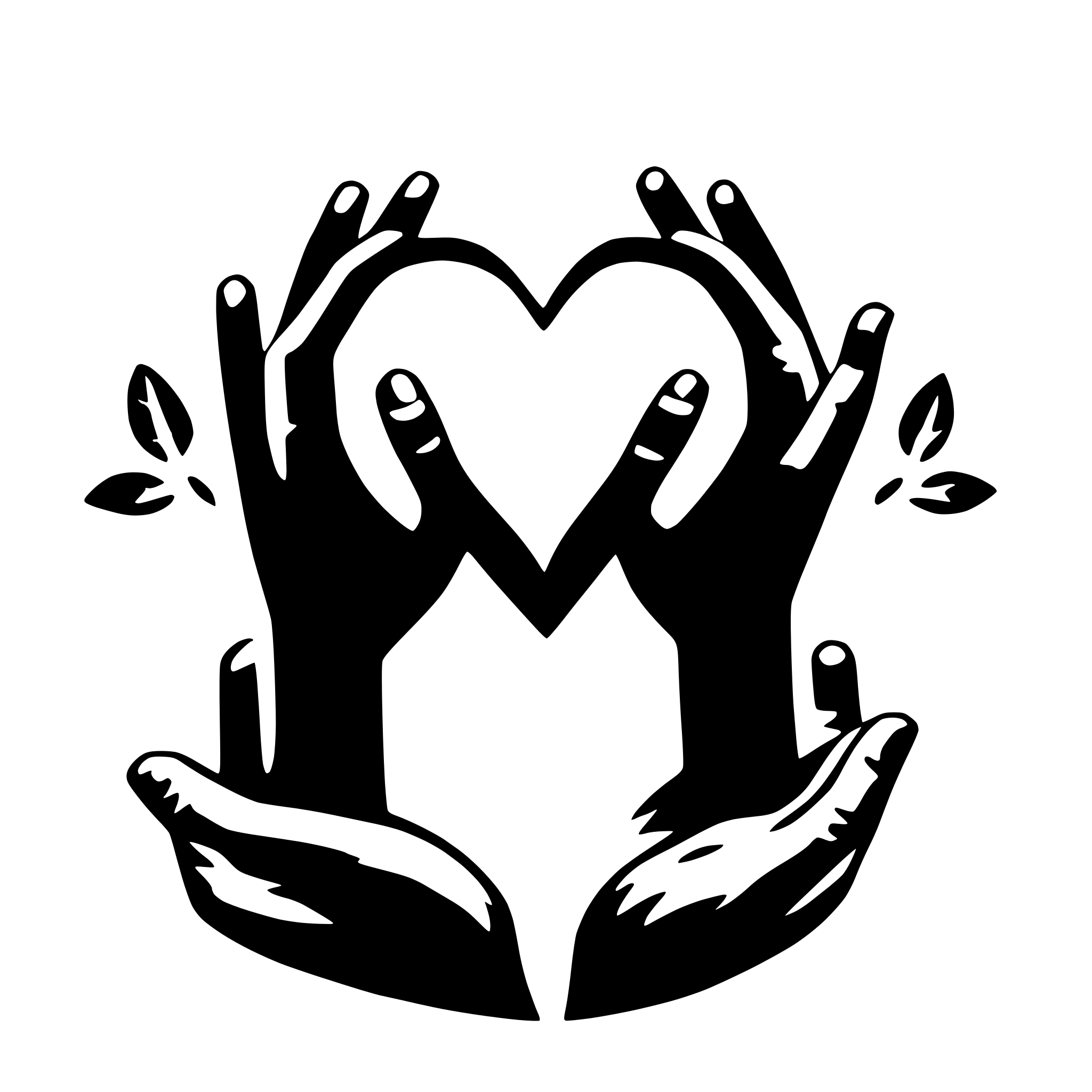 AI-generated SVG of 'sunrise heart hands'