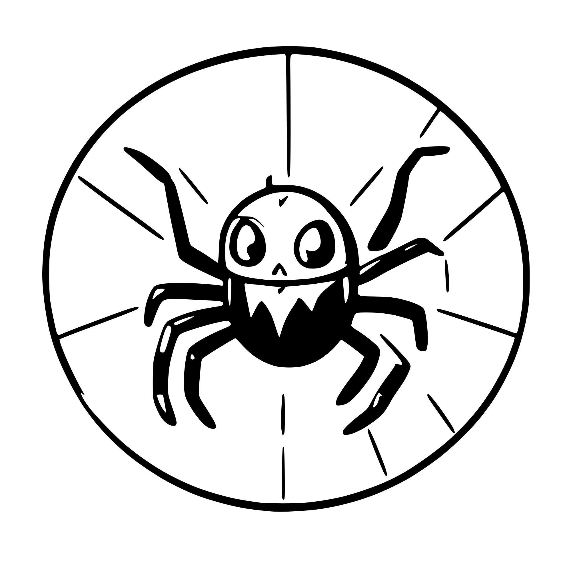 AI-generated SVG of a spider in a web