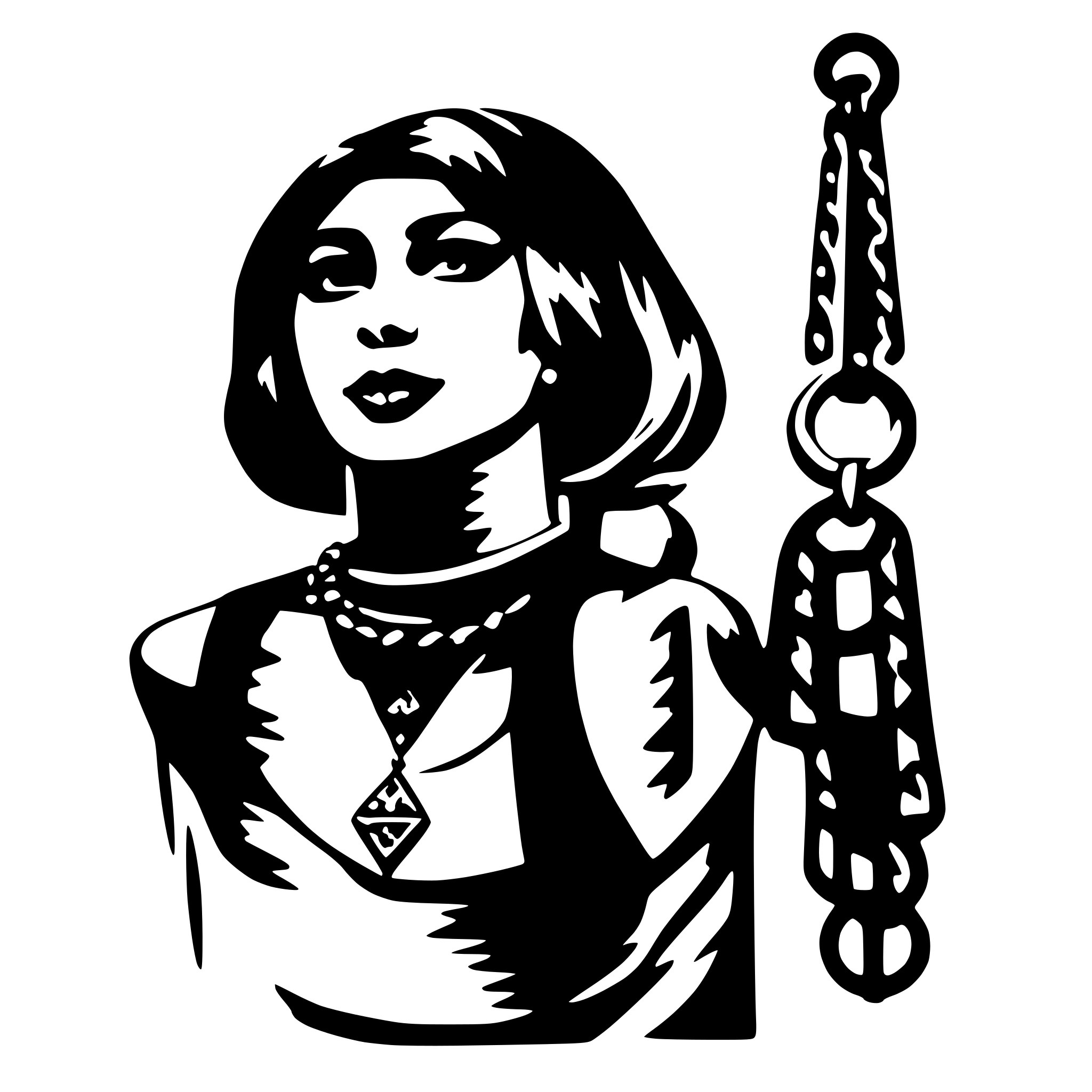 AI-generated SVG of a gold neklace