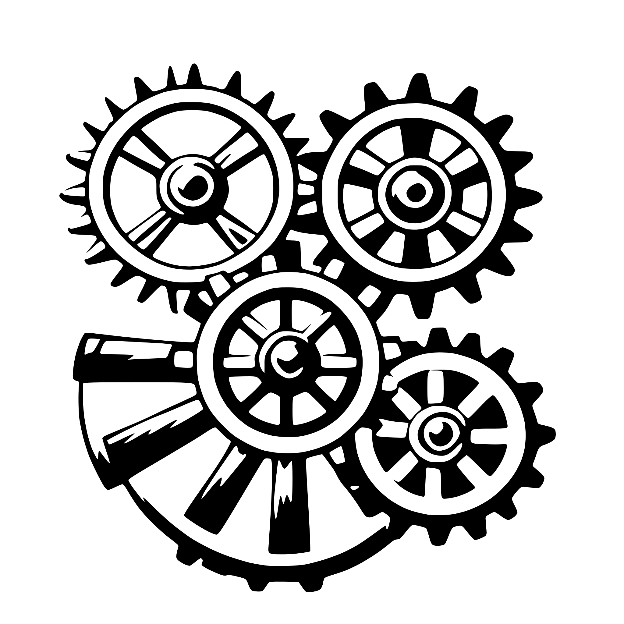 AI-generated SVG of 'steampunk gears'