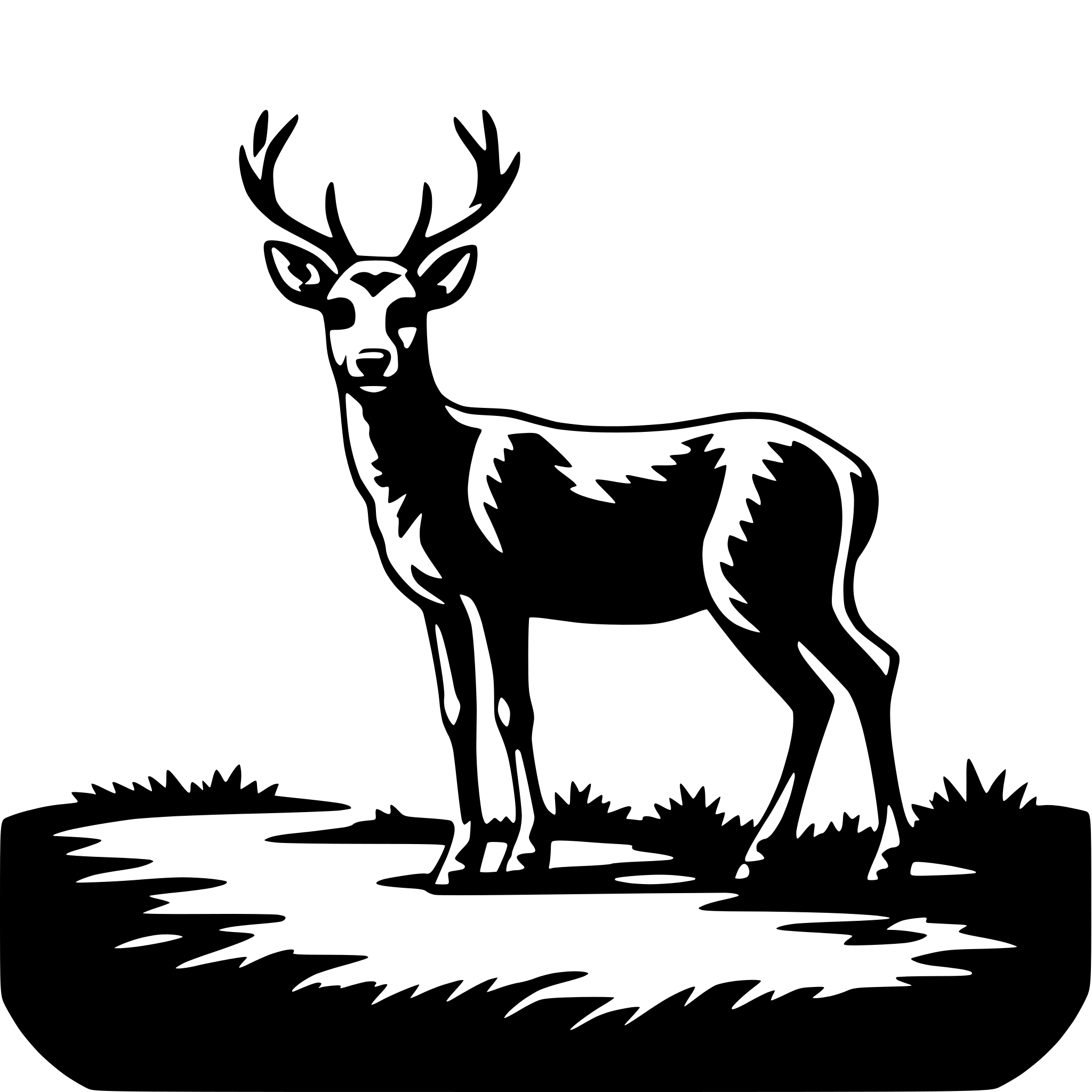 AI-generated SVG of a deer in clearing