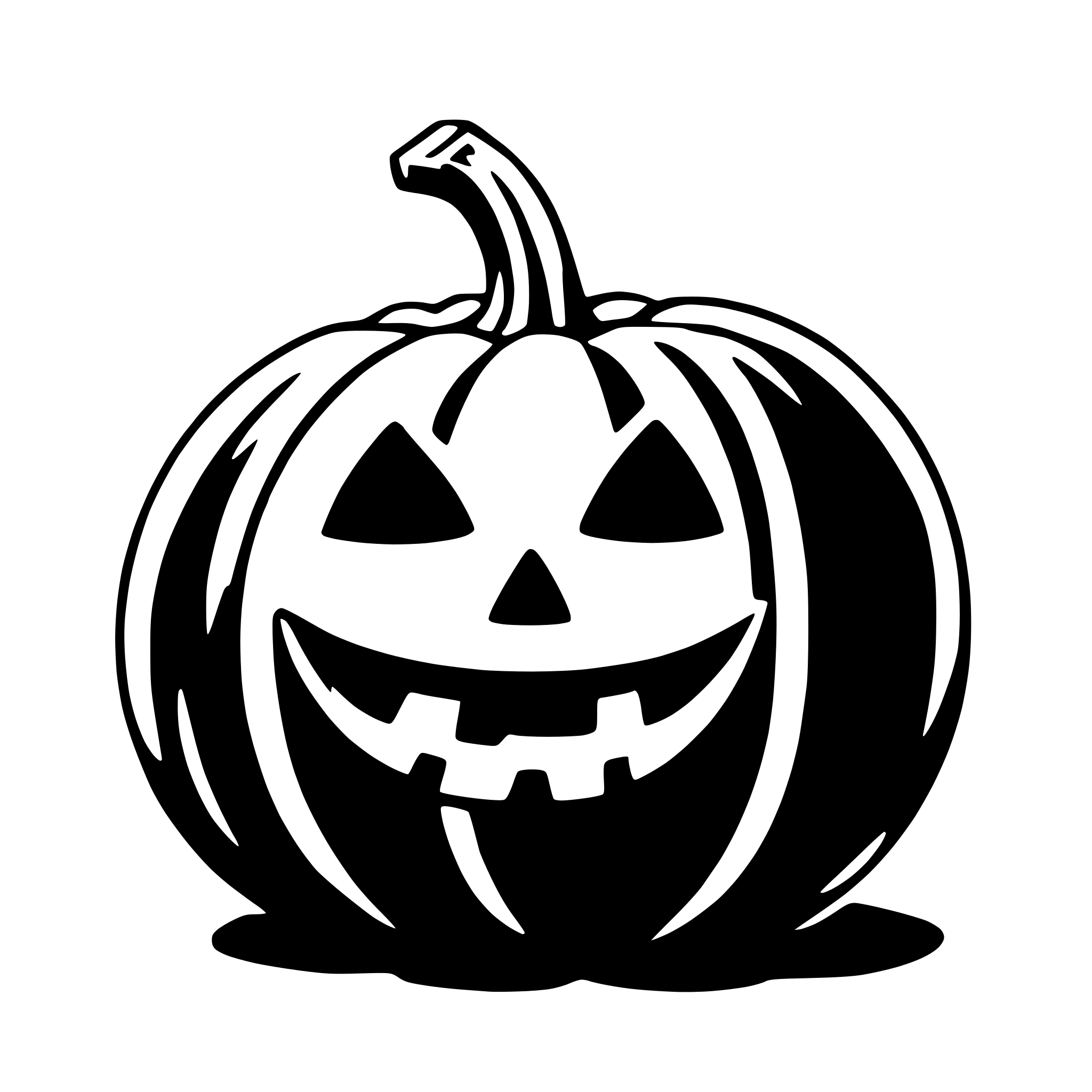 AI-generated SVG of a halloween pumpkin