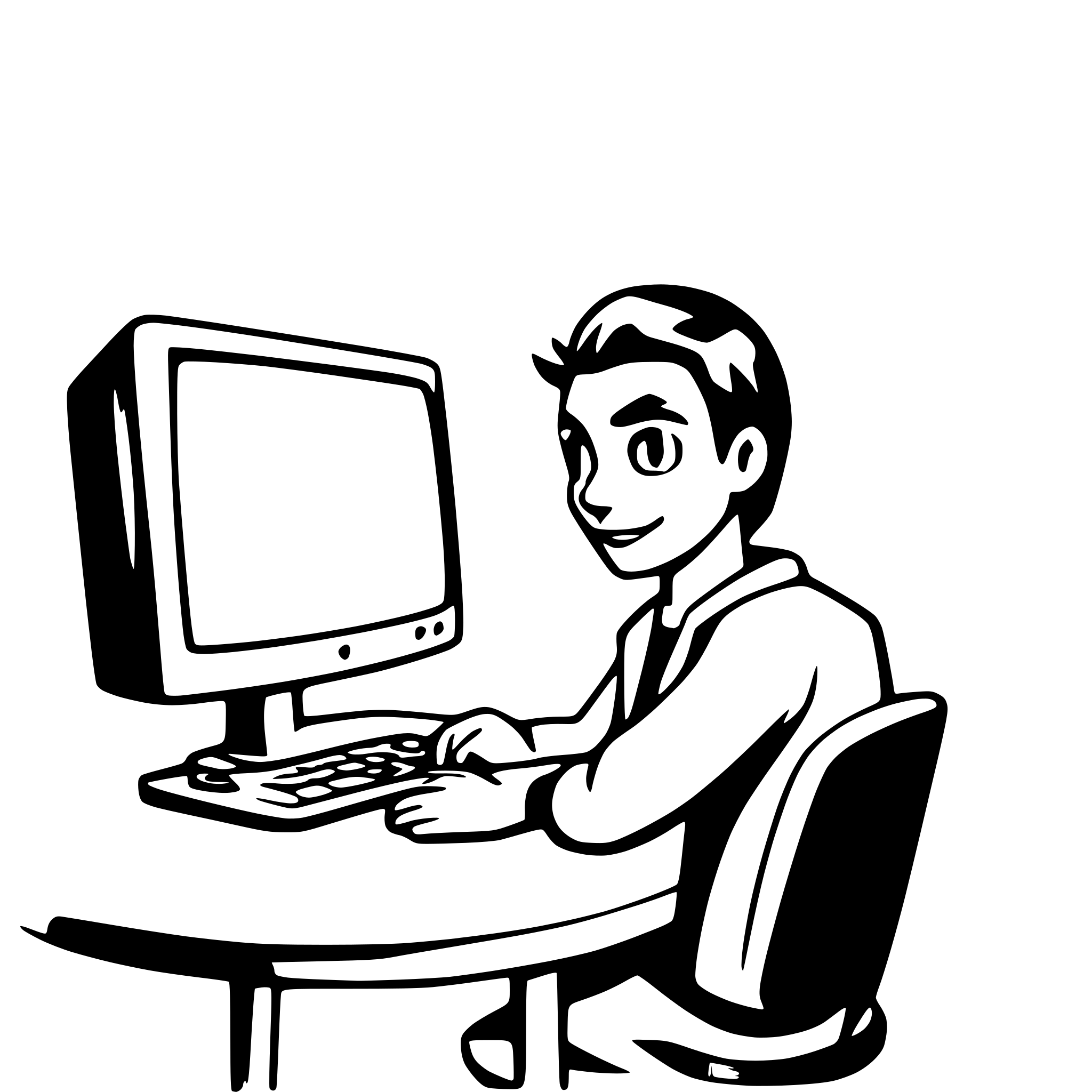 AI-generated SVG of a a-man-in-front-of-monitor