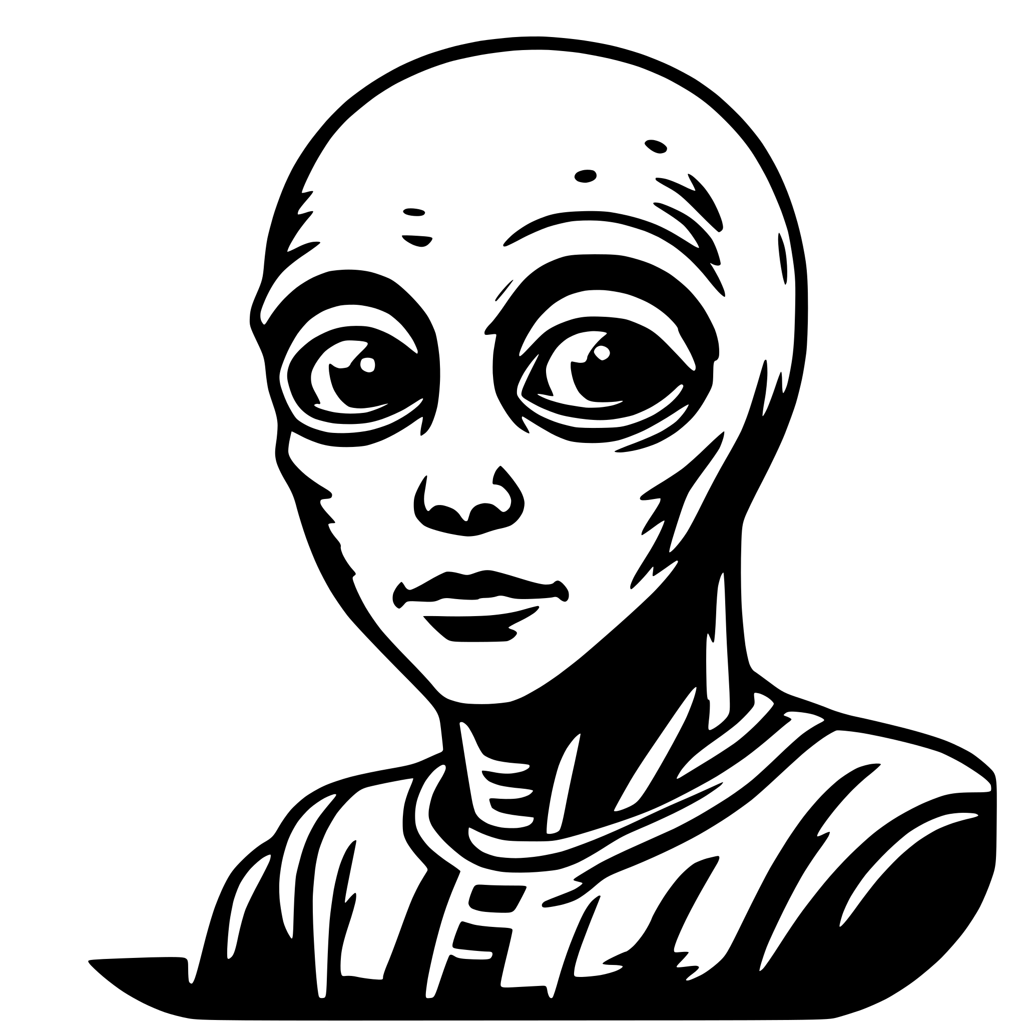 AI-generated SVG of a alien