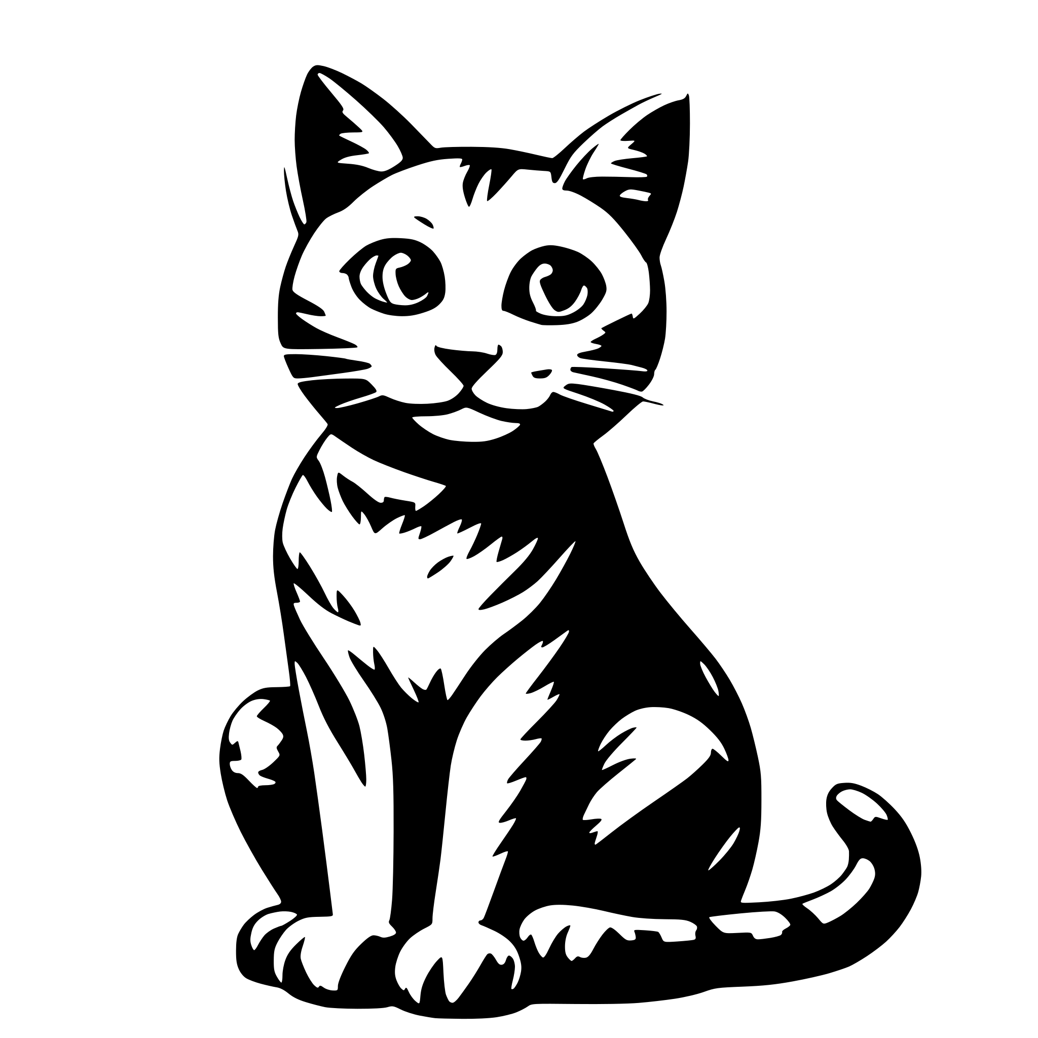AI-generated SVG of a a cat